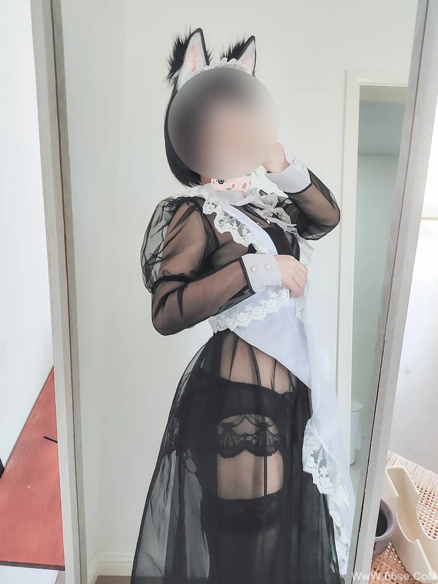 图片[20]-蠢沫沫 – 透明女仆 自拍-六色网