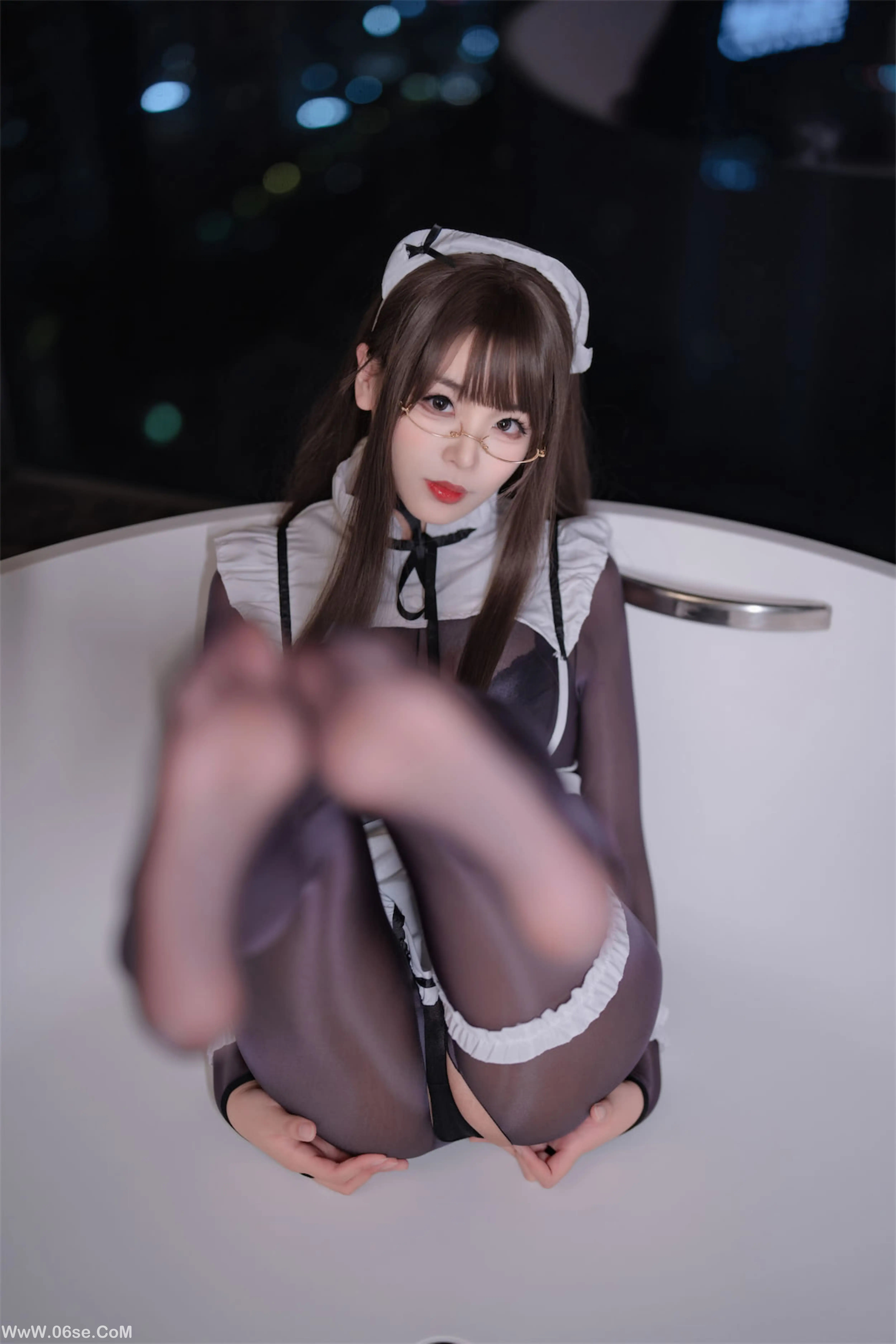 图片[14]-轩萧学姐 – 连体丝女仆-六色网