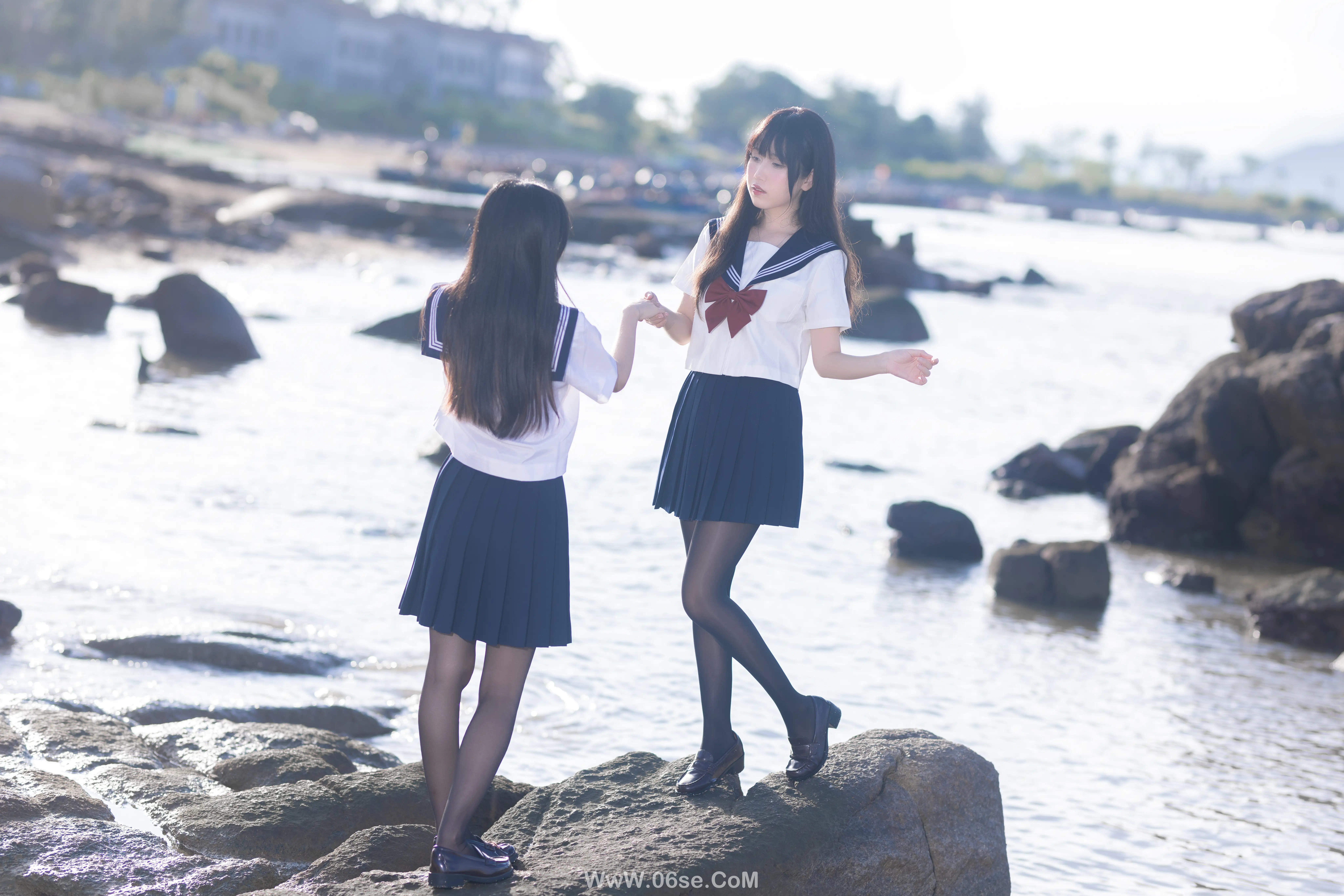 图片[8]-不呆猫 – 水手服百合黑丝 (&三無人型)-六色网