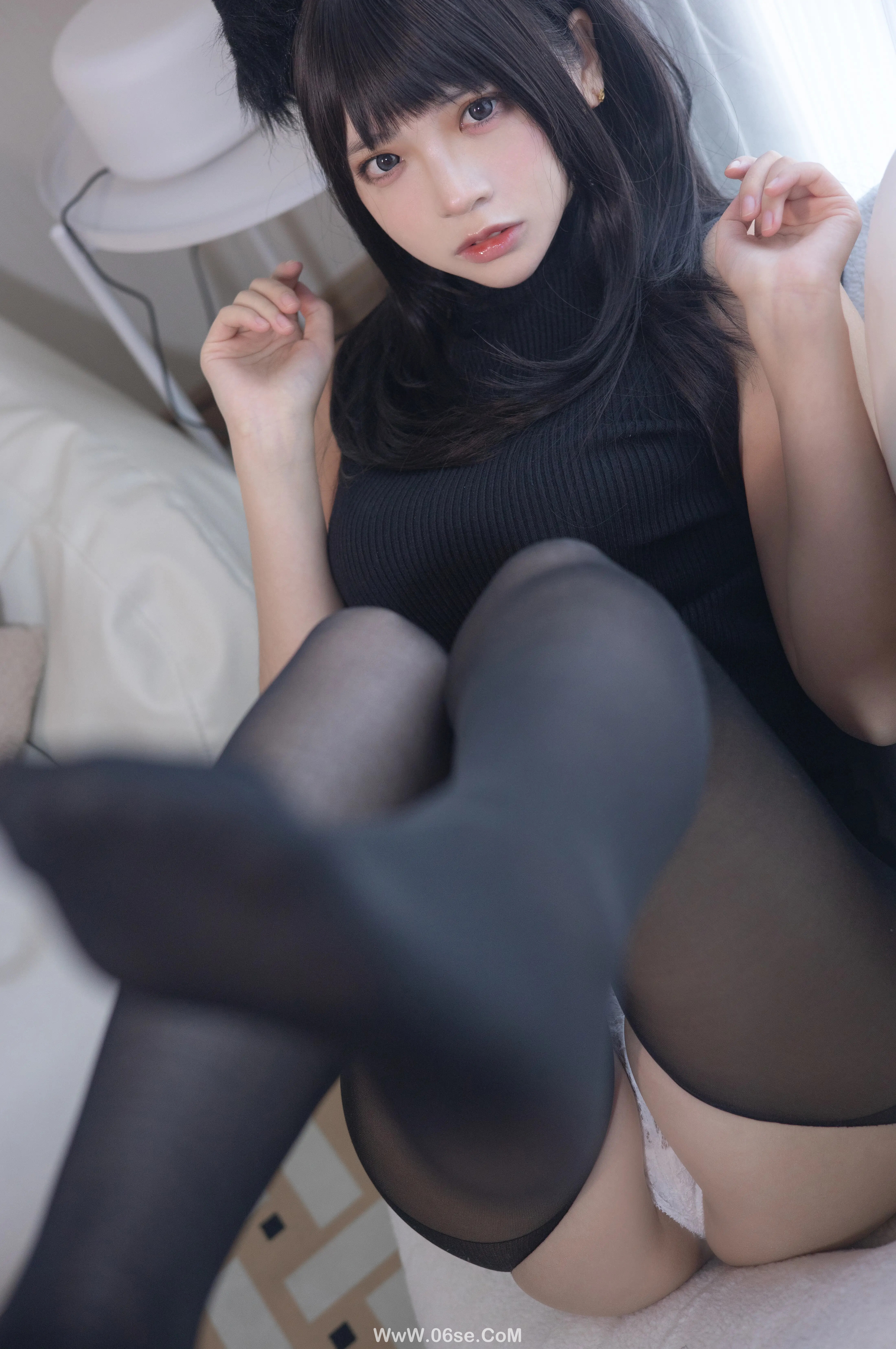 图片[9]-疯猫ss 黑毛衣少女-六色网