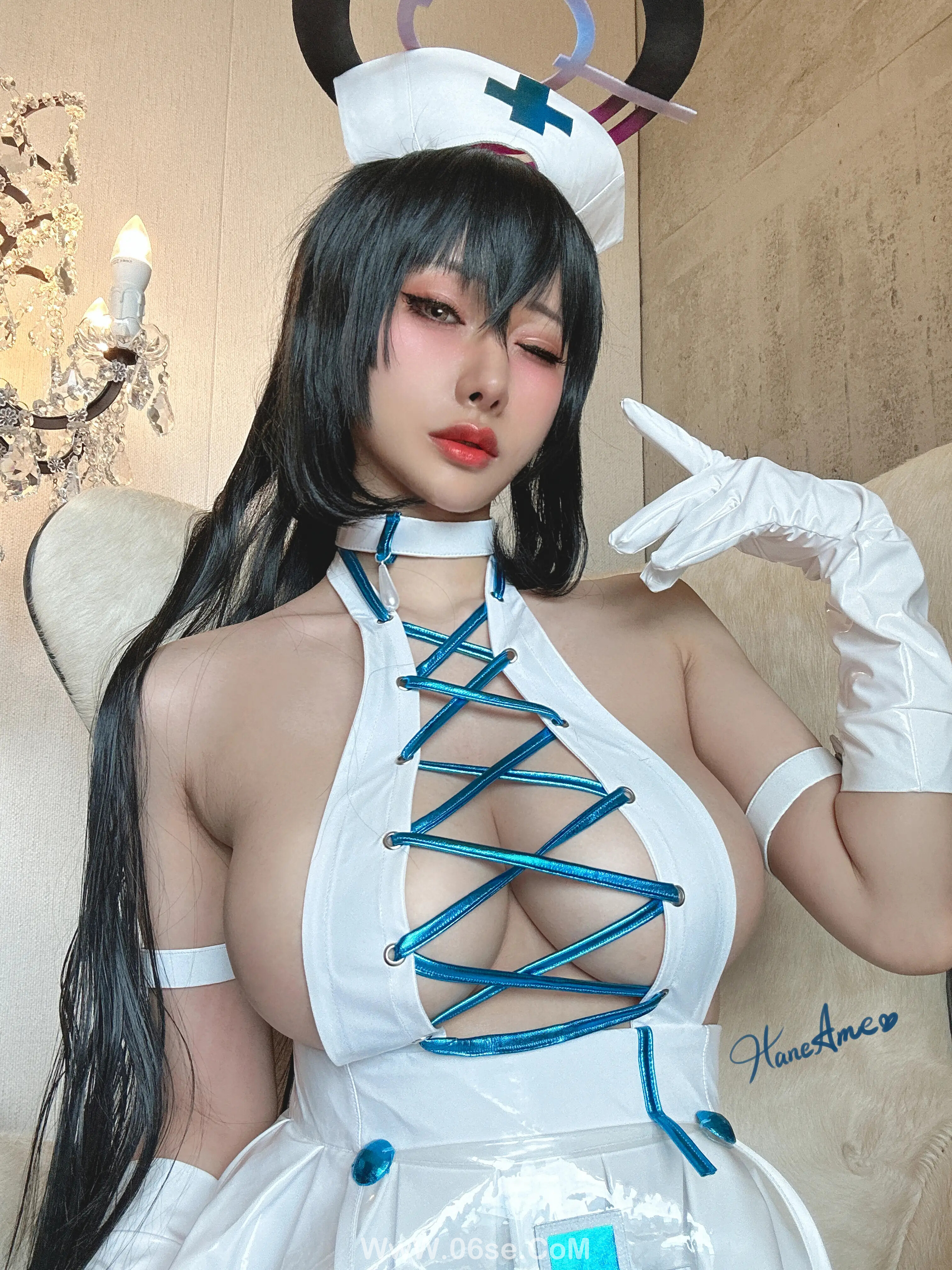图片[11]-雨波_haneame_碧蓝档案_兔女郎写真本-六色网