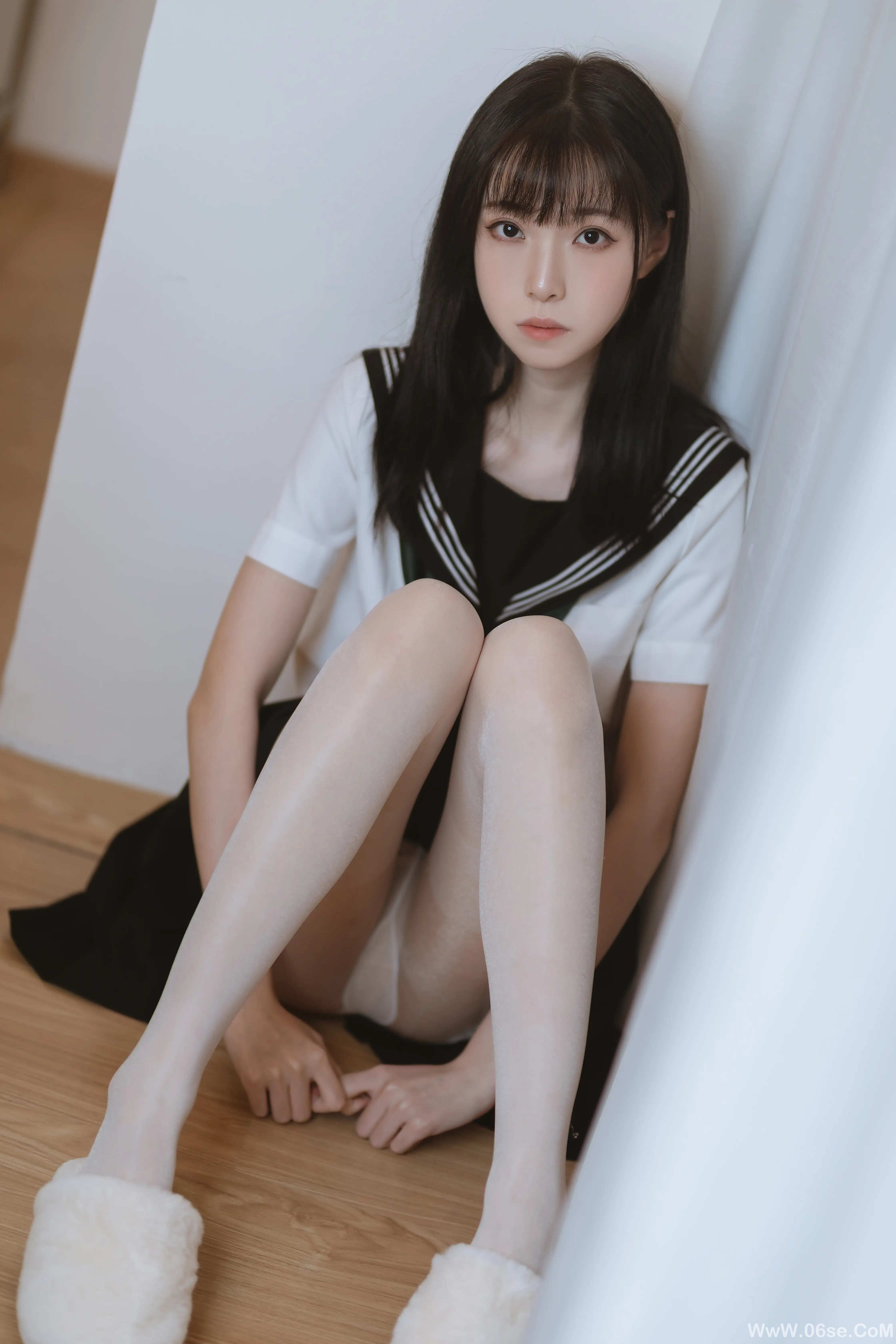 图片[14]-许岚LAN 白丝水手服-六色网