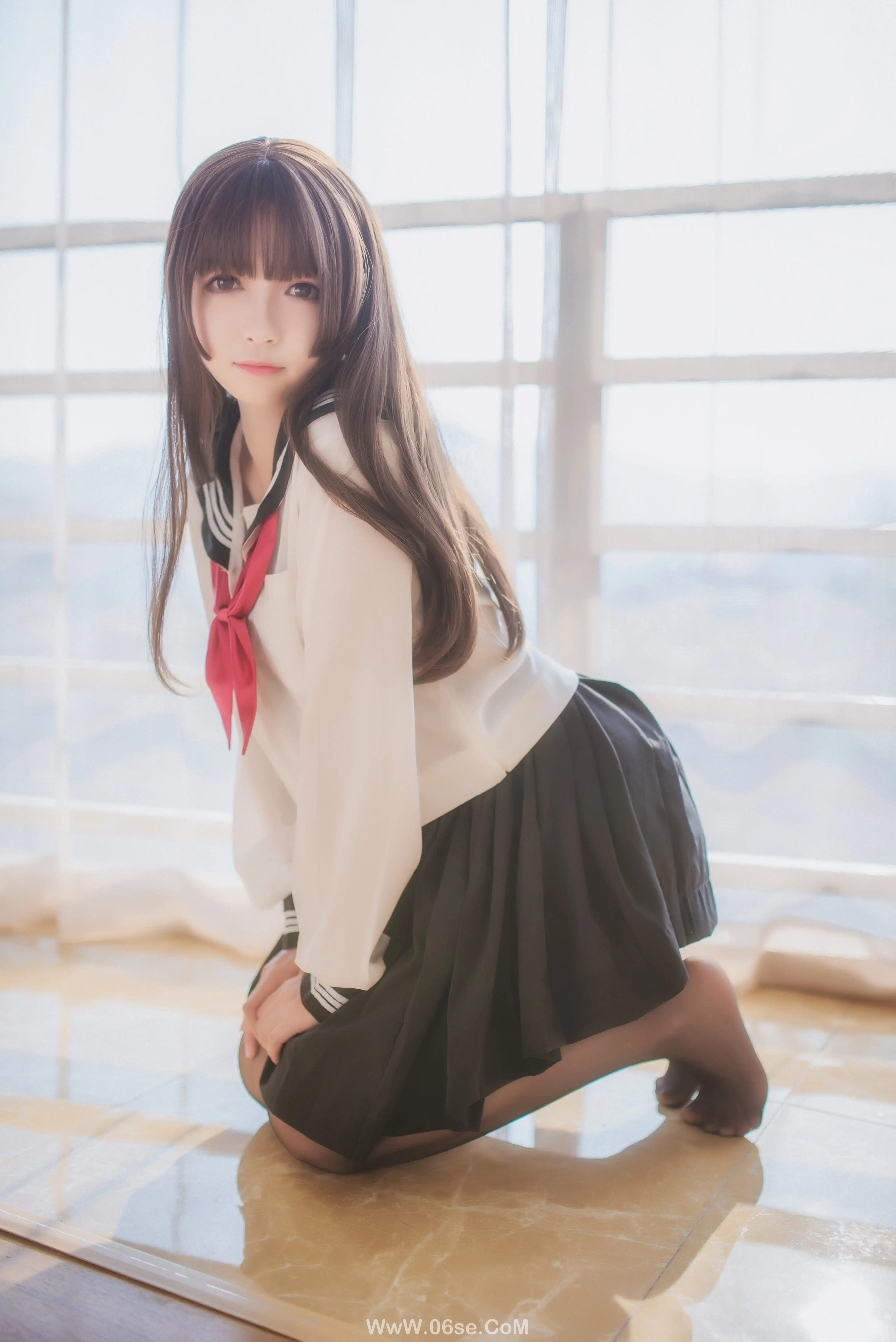 图片[5]-白金Saki – 黑丝水手服-六色网