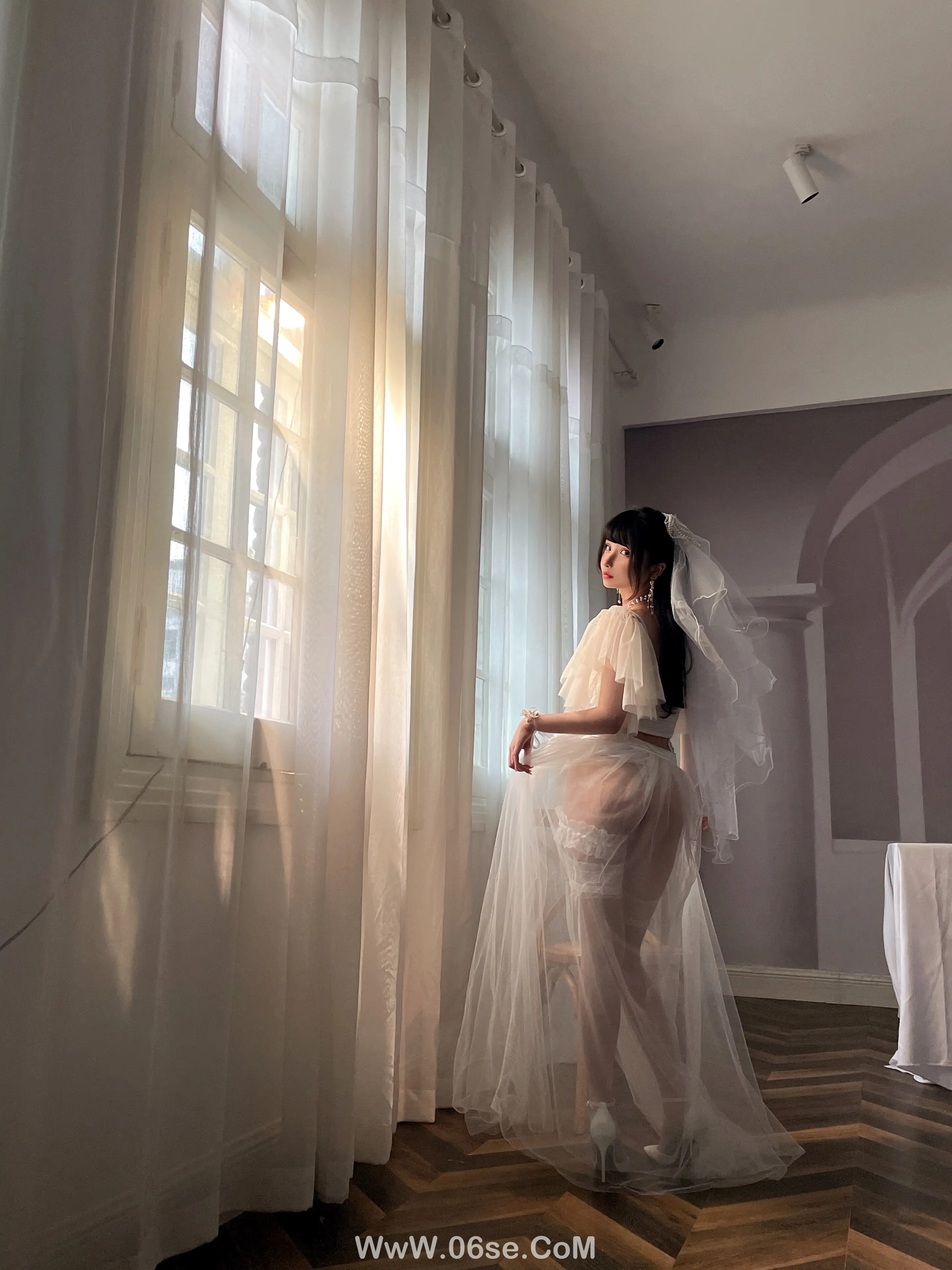 图片[31]-肉扣热热子(rioko凉凉子) 透明婚纱-六色网