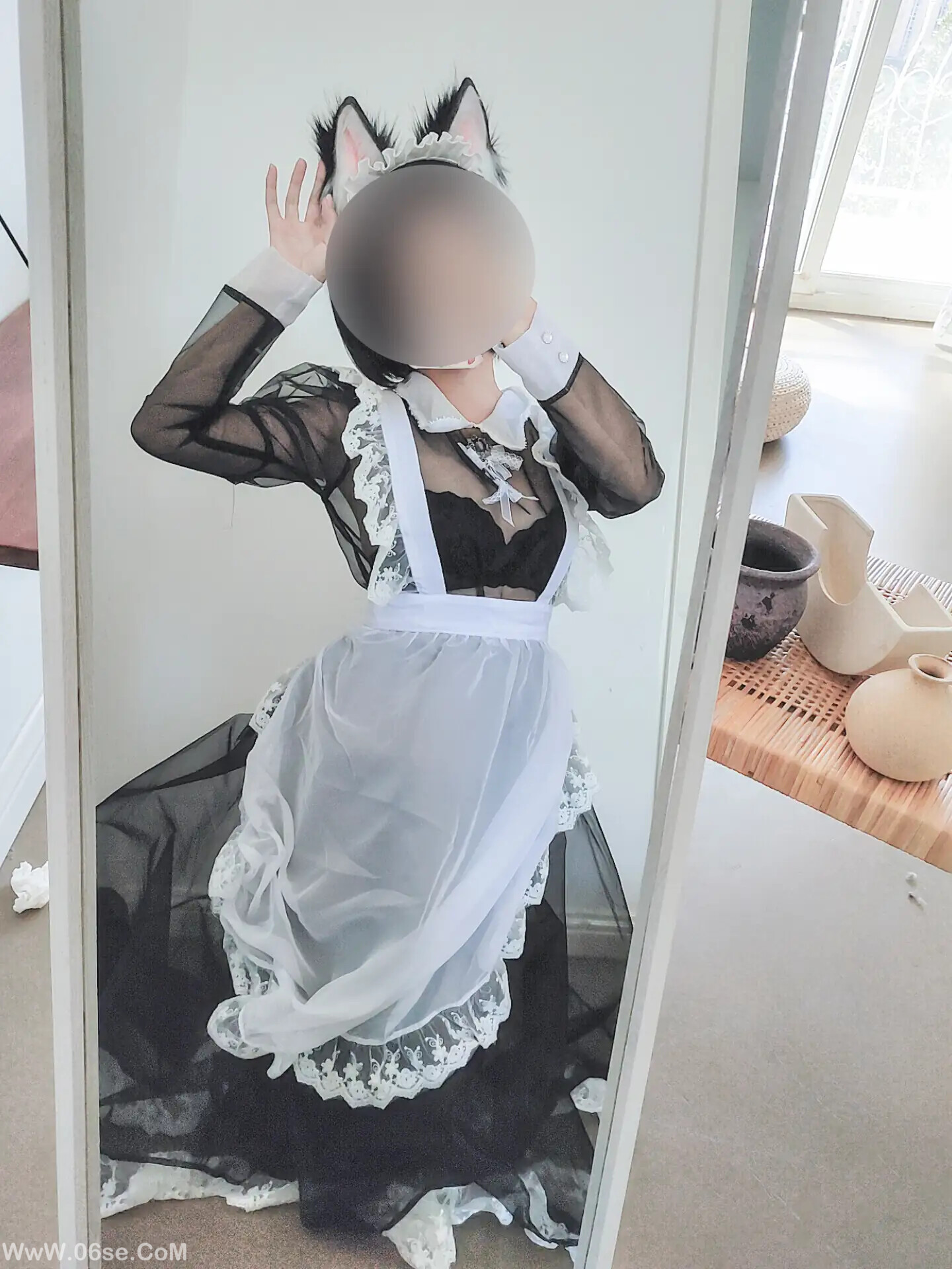 图片[8]-蠢沫沫 – 透明女仆 自拍-六色网
