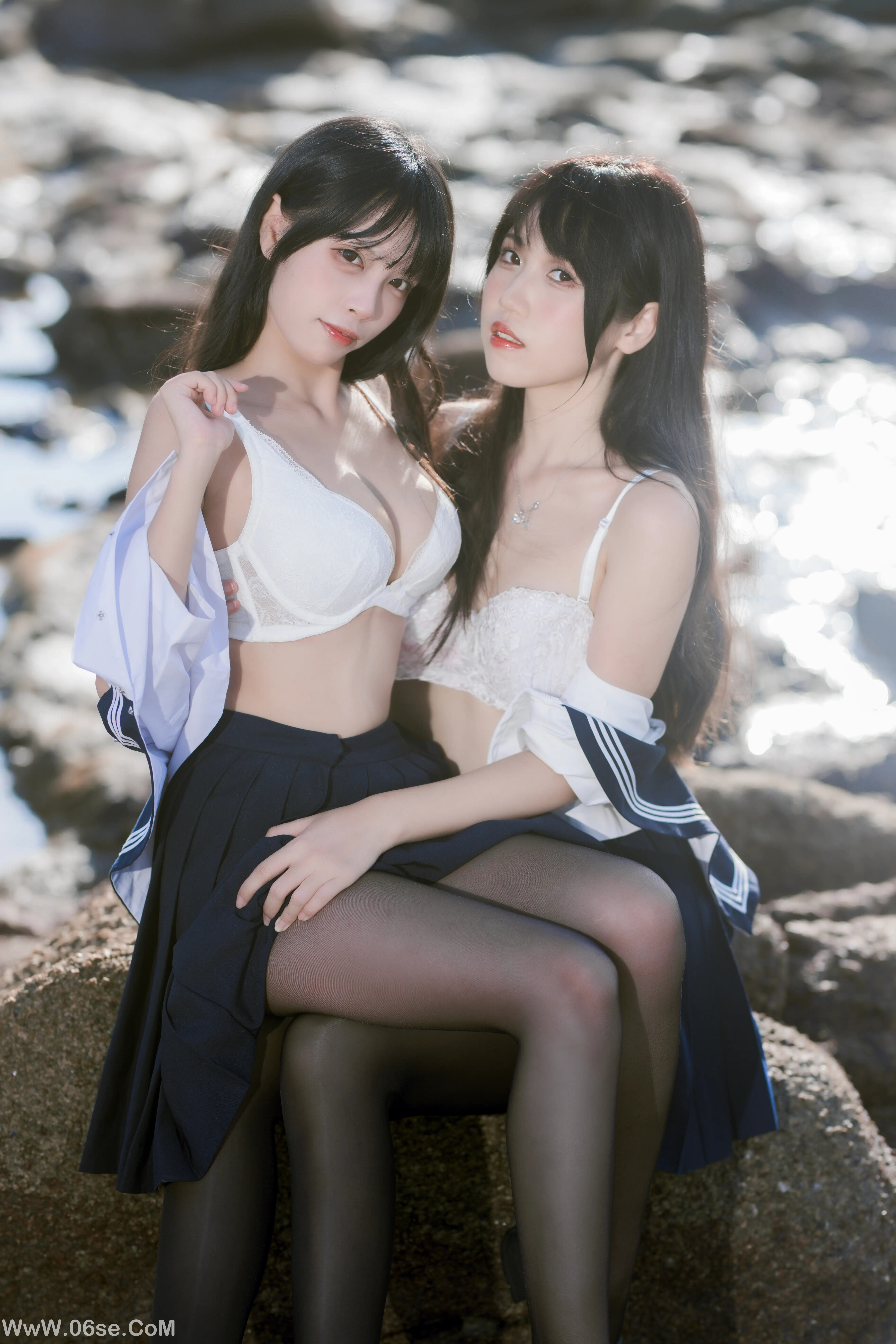 图片[27]-不呆猫 – 水手服百合黑丝 (&三無人型)-六色网