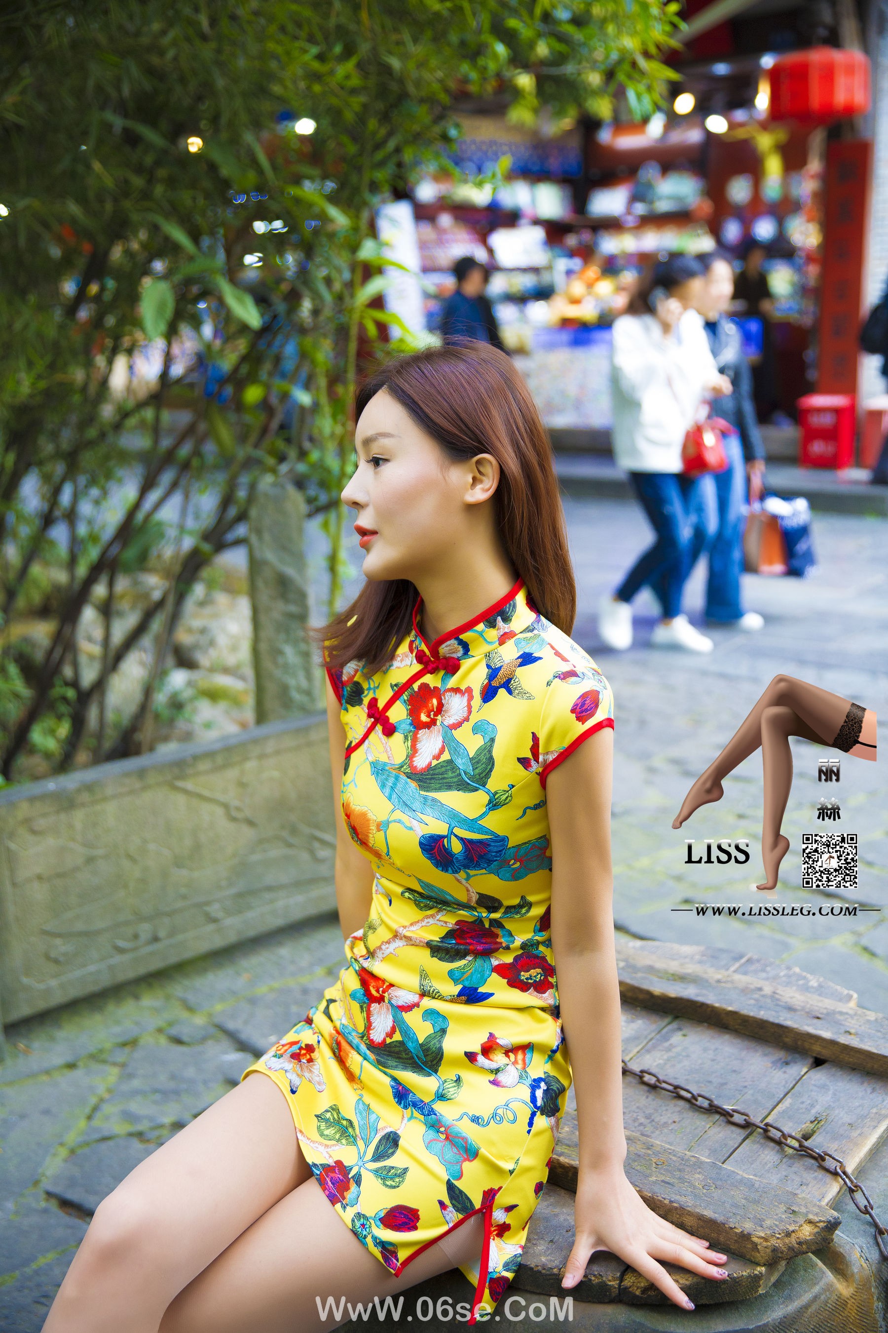 图片[24]-[丽丝映像GIRLISS] 梁冰 黄色的旗袍丝 [77P]-六色网