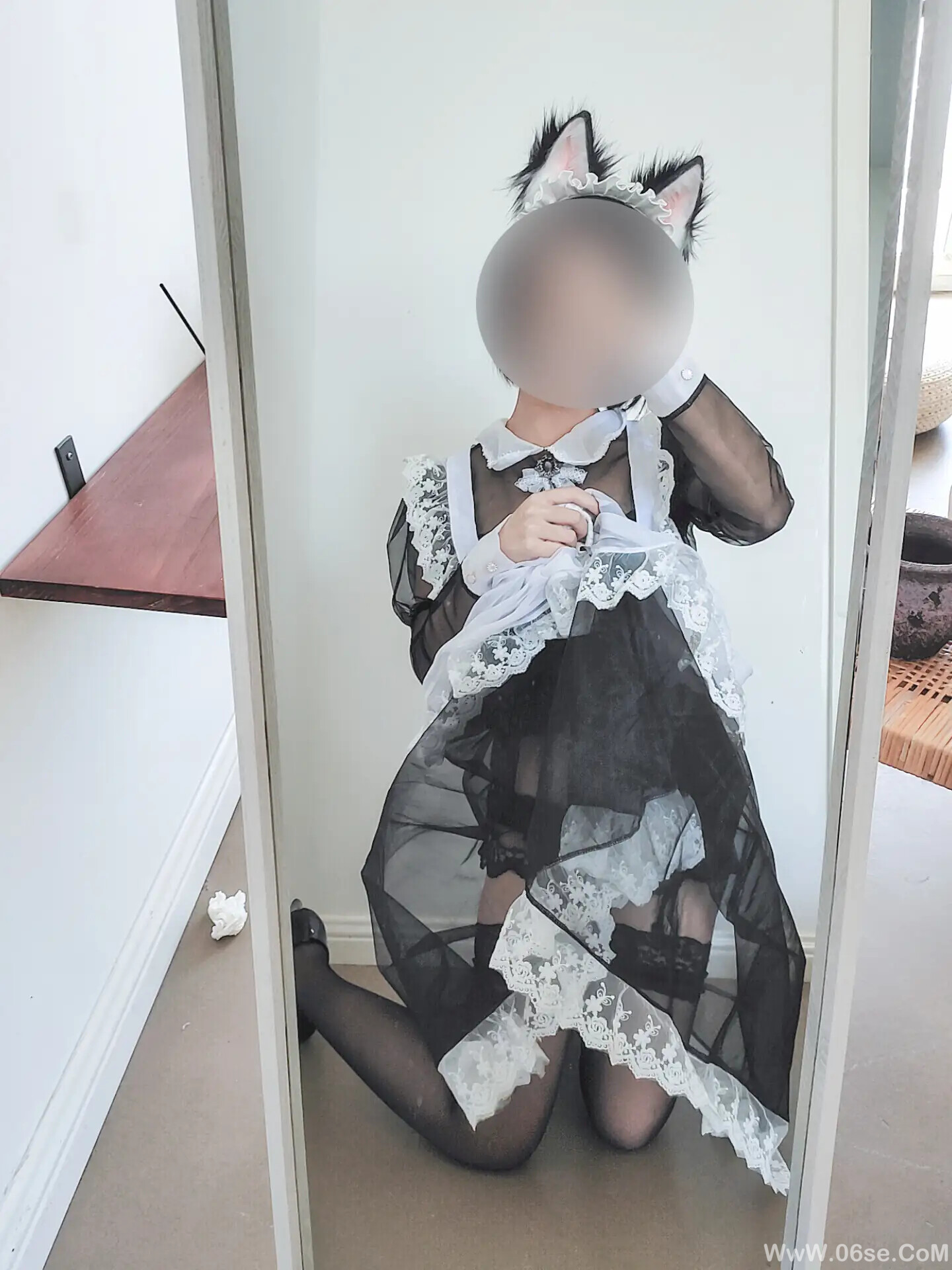 图片[10]-蠢沫沫 – 透明女仆 自拍-六色网