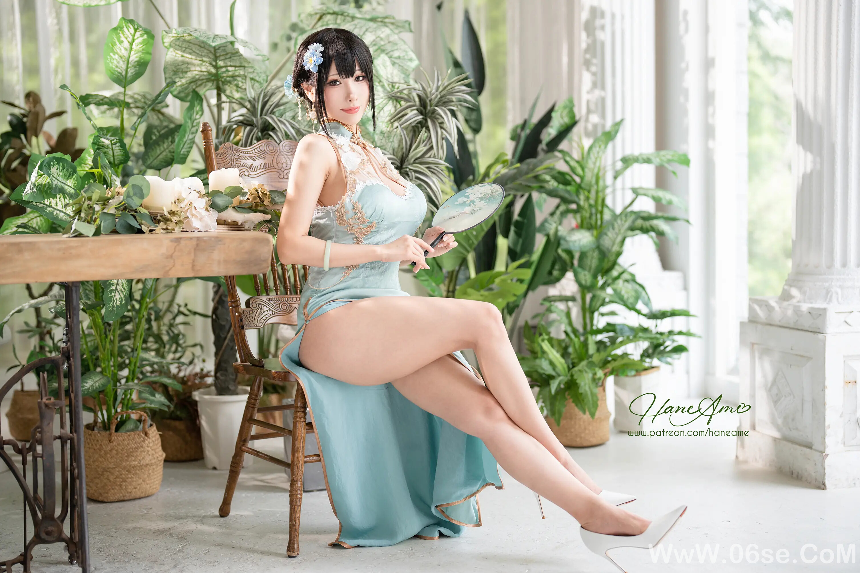 图片[14]-雨波_Original_Jade Qipao_綠韻旗袍-六色网