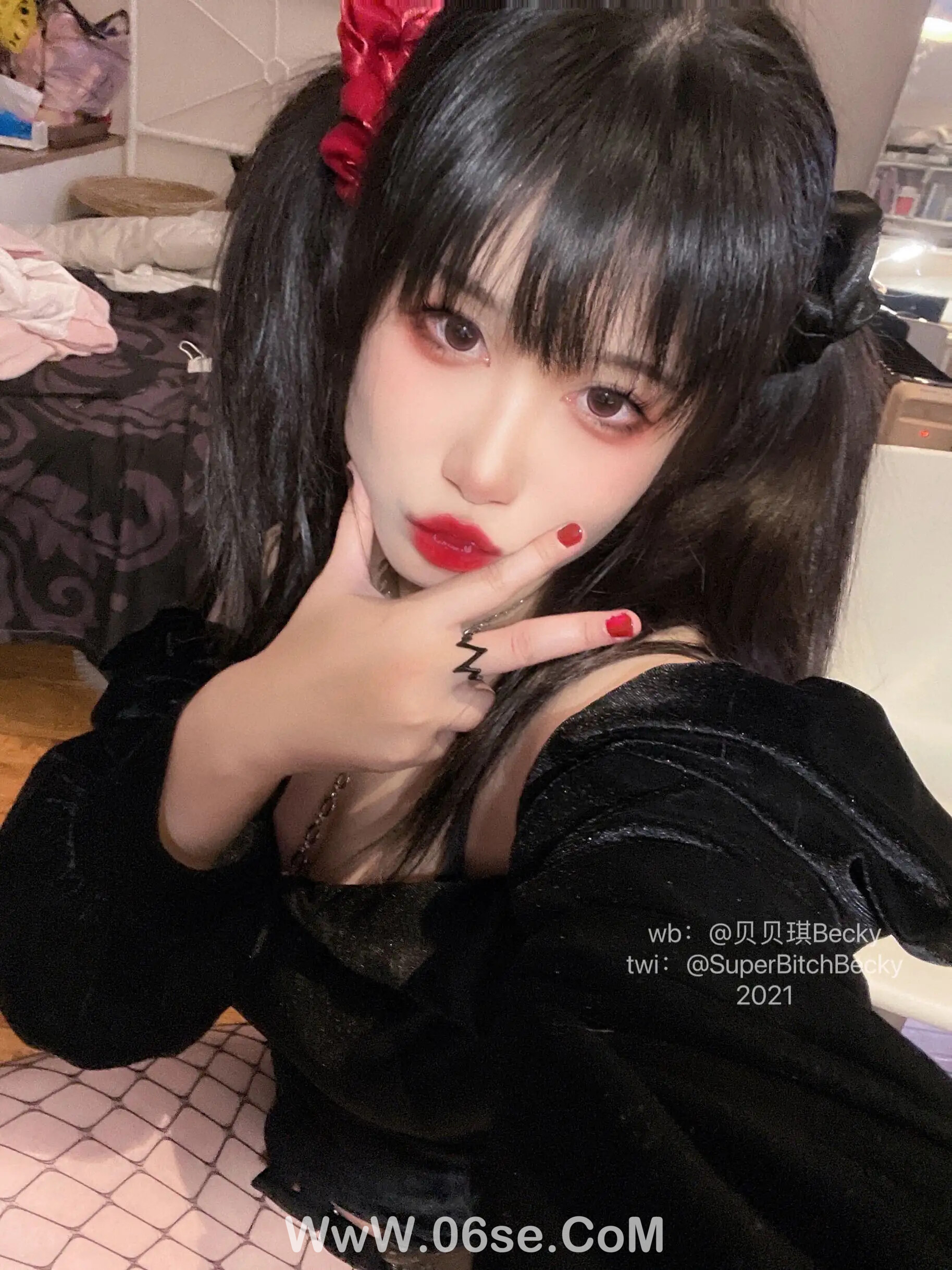 图片[75]-贝贝琪Becky – 对镜黑发辣妹-六色网