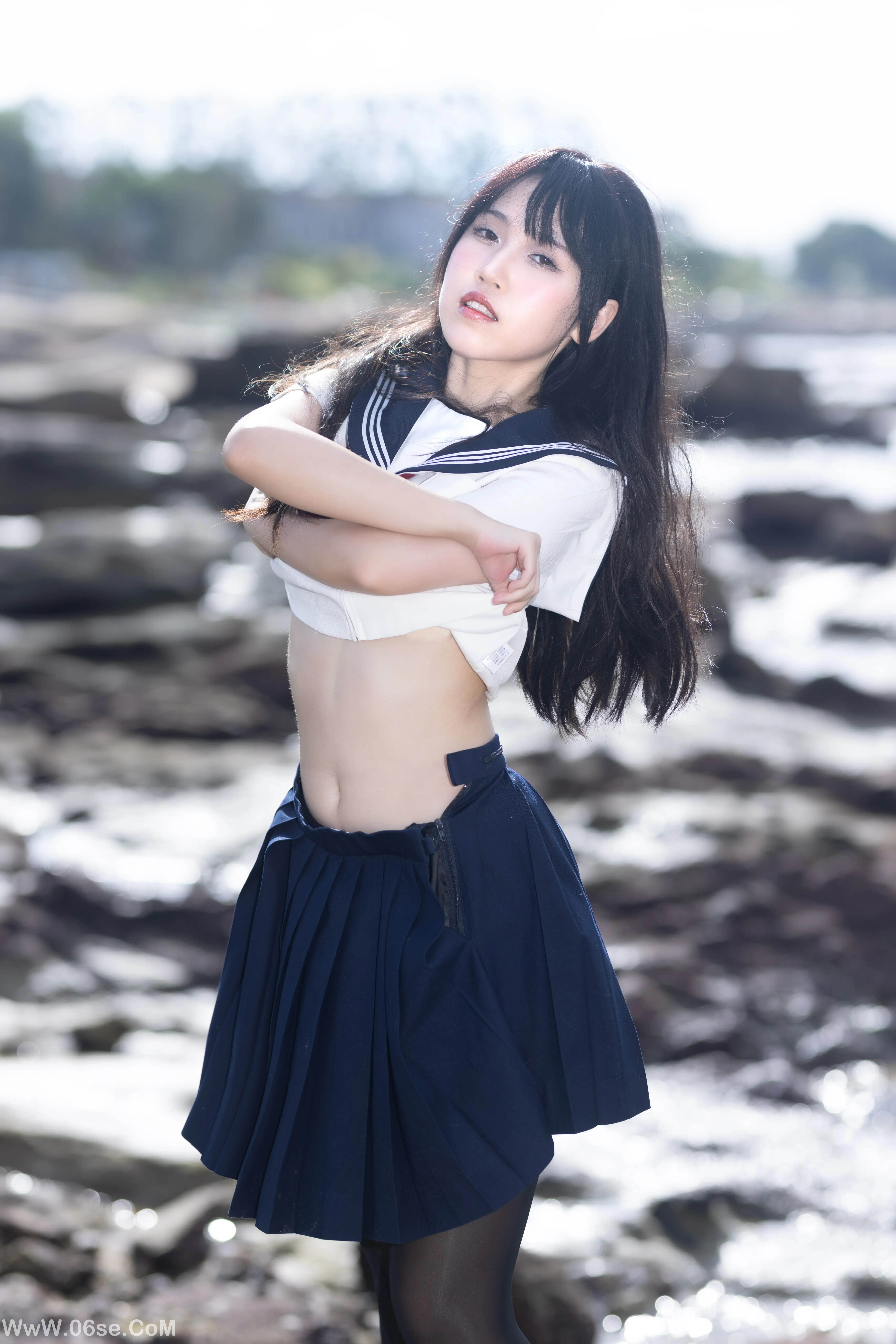图片[43]-不呆猫 – 水手服百合黑丝 (&三無人型)-六色网