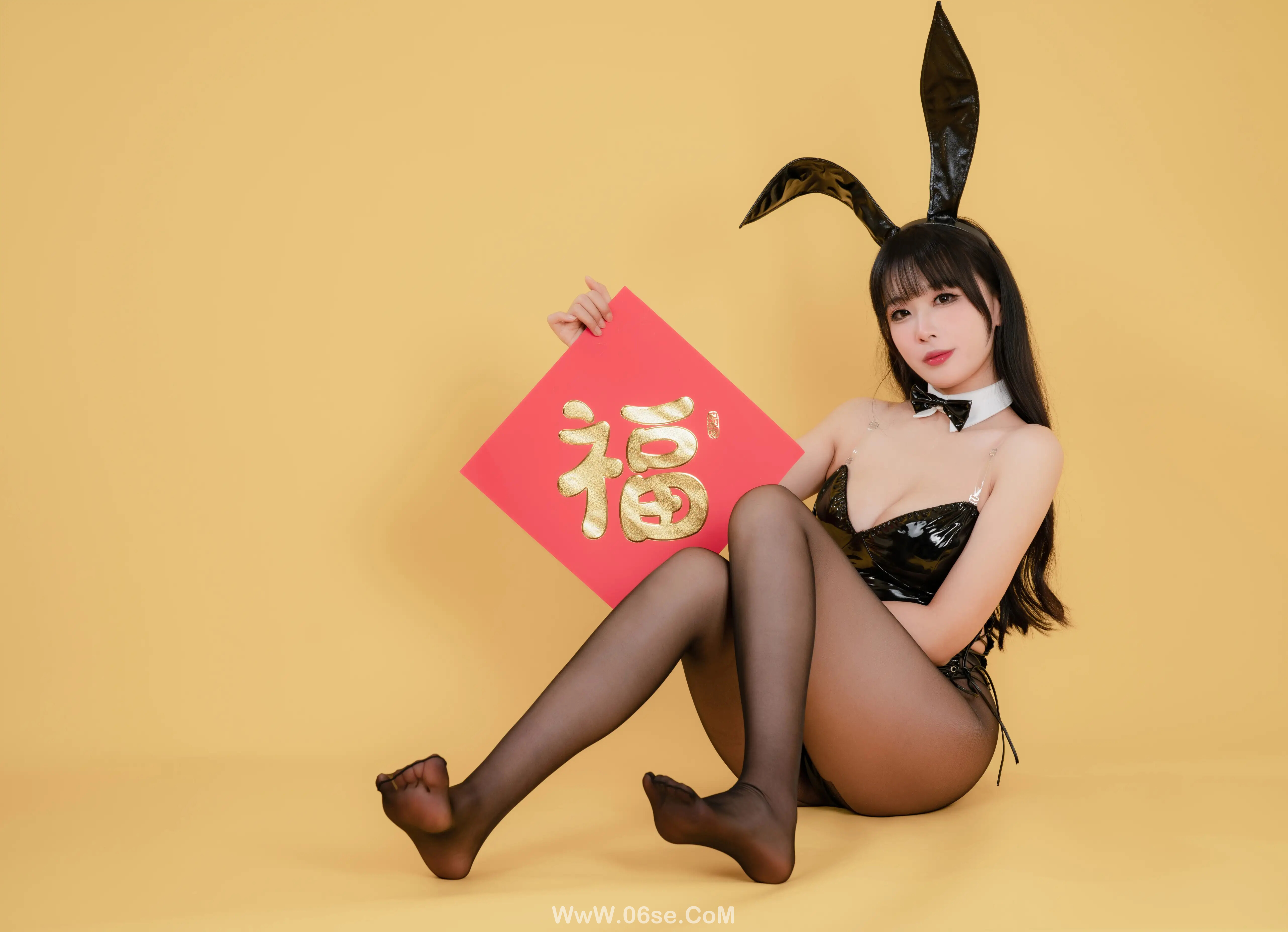 图片[12]-轩萧学姐 – 新春福兔 黑兔女郎-六色网
