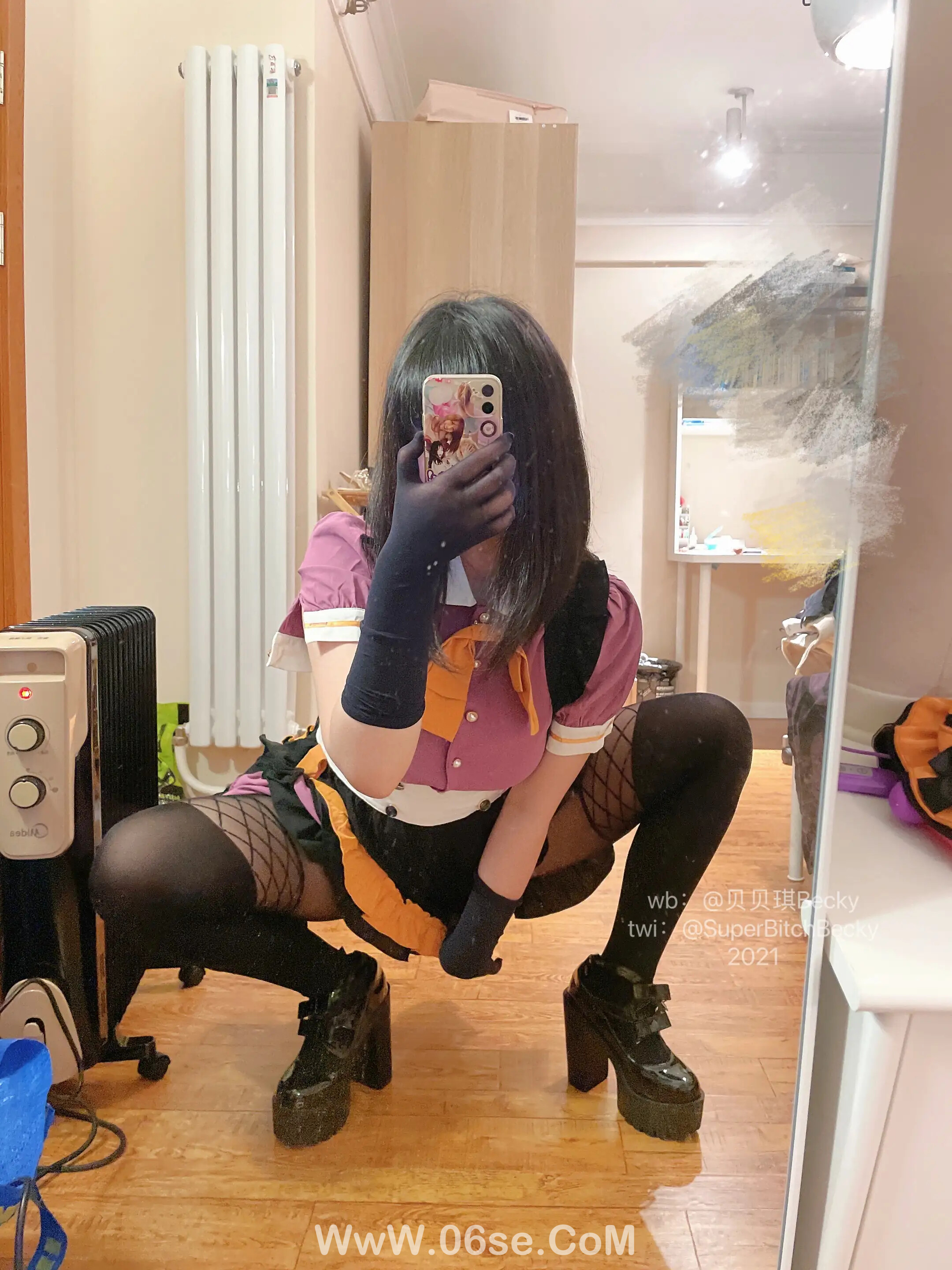 图片[29]-贝贝琪Becky – 对镜黑发辣妹-六色网