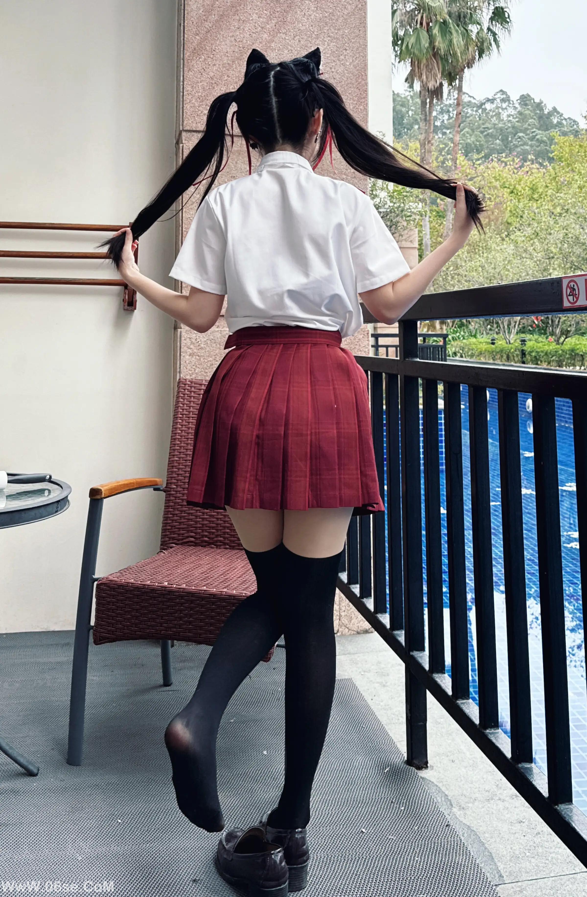 图片[14]-不呆猫 – 温泉双马尾JK-六色网
