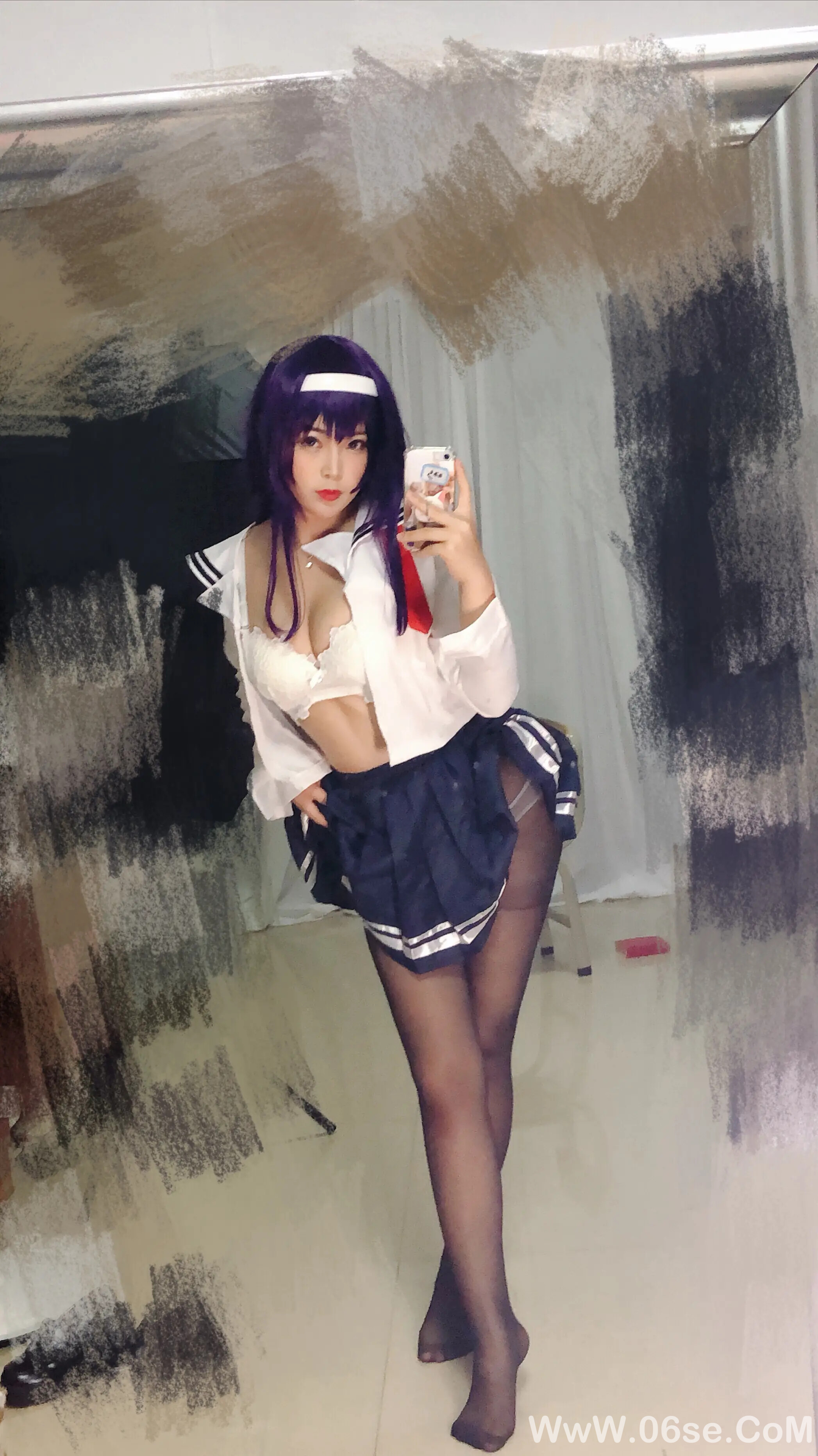 图片[20]-白烨 学姐校服自拍-六色网