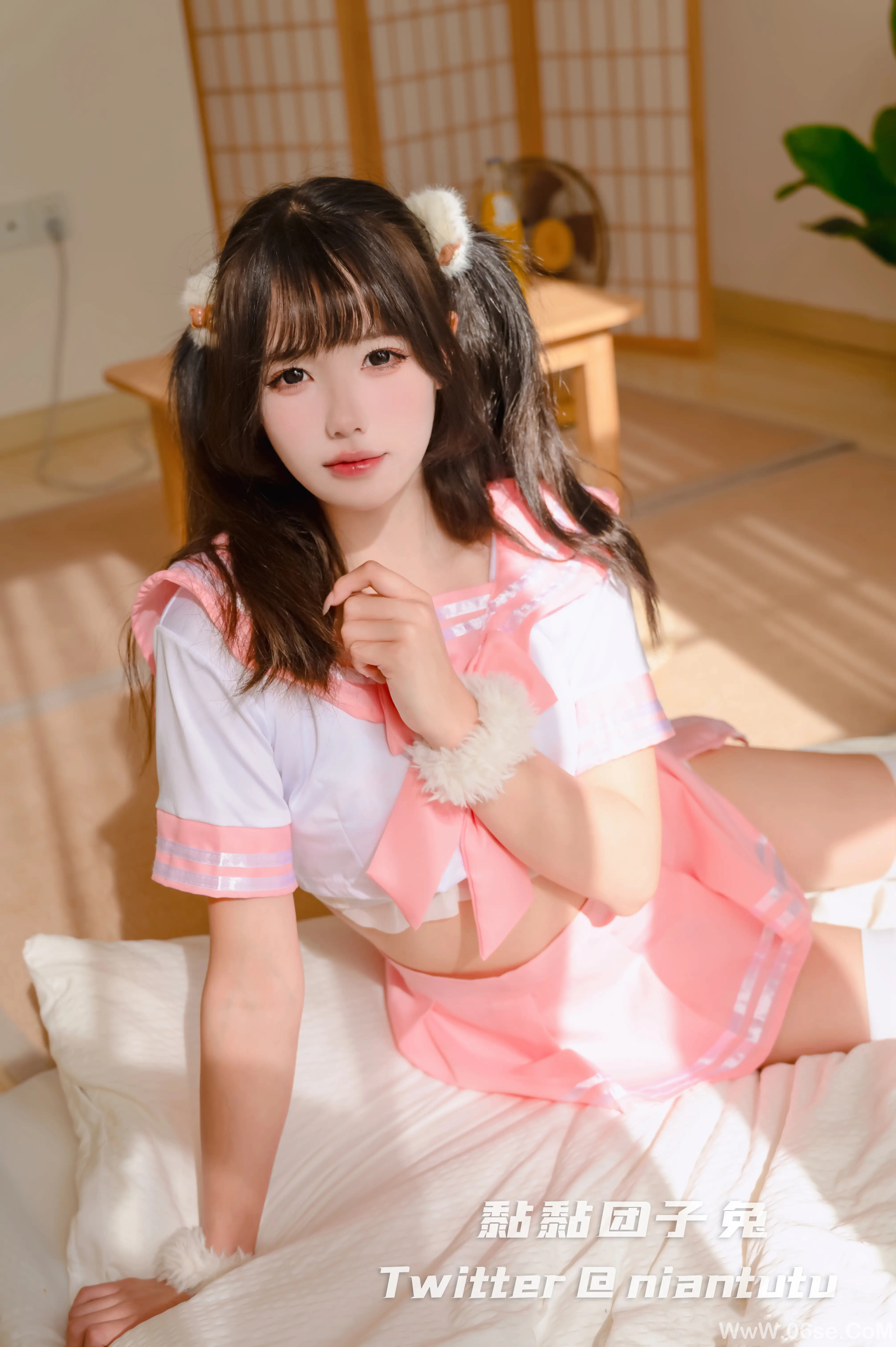 图片[4]-咬一口兔娘 粉色jk-六色网
