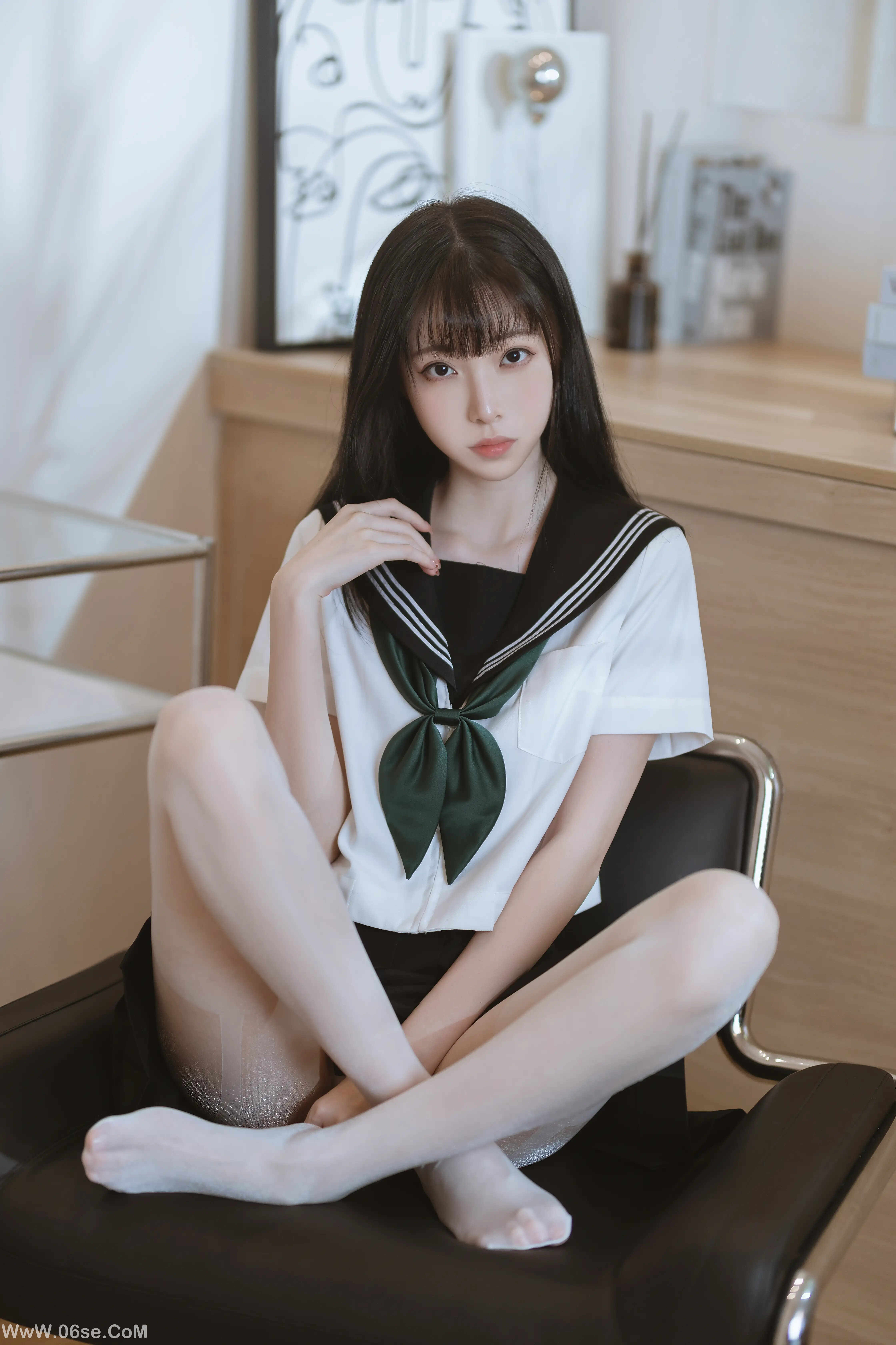图片[6]-许岚LAN 白丝水手服-六色网