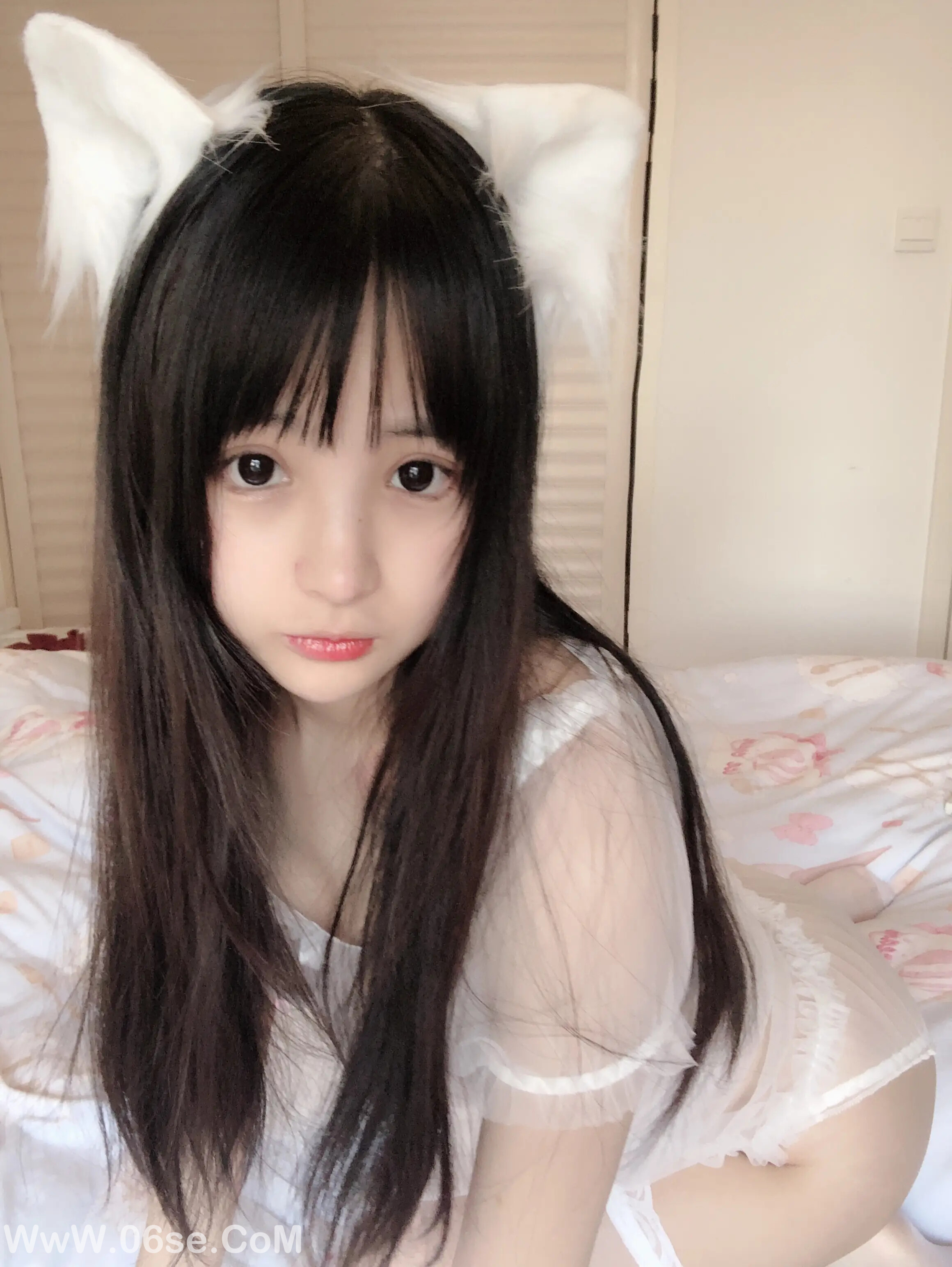 图片[22]-桜井宁宁 小白猫 蕾丝内衣-六色网