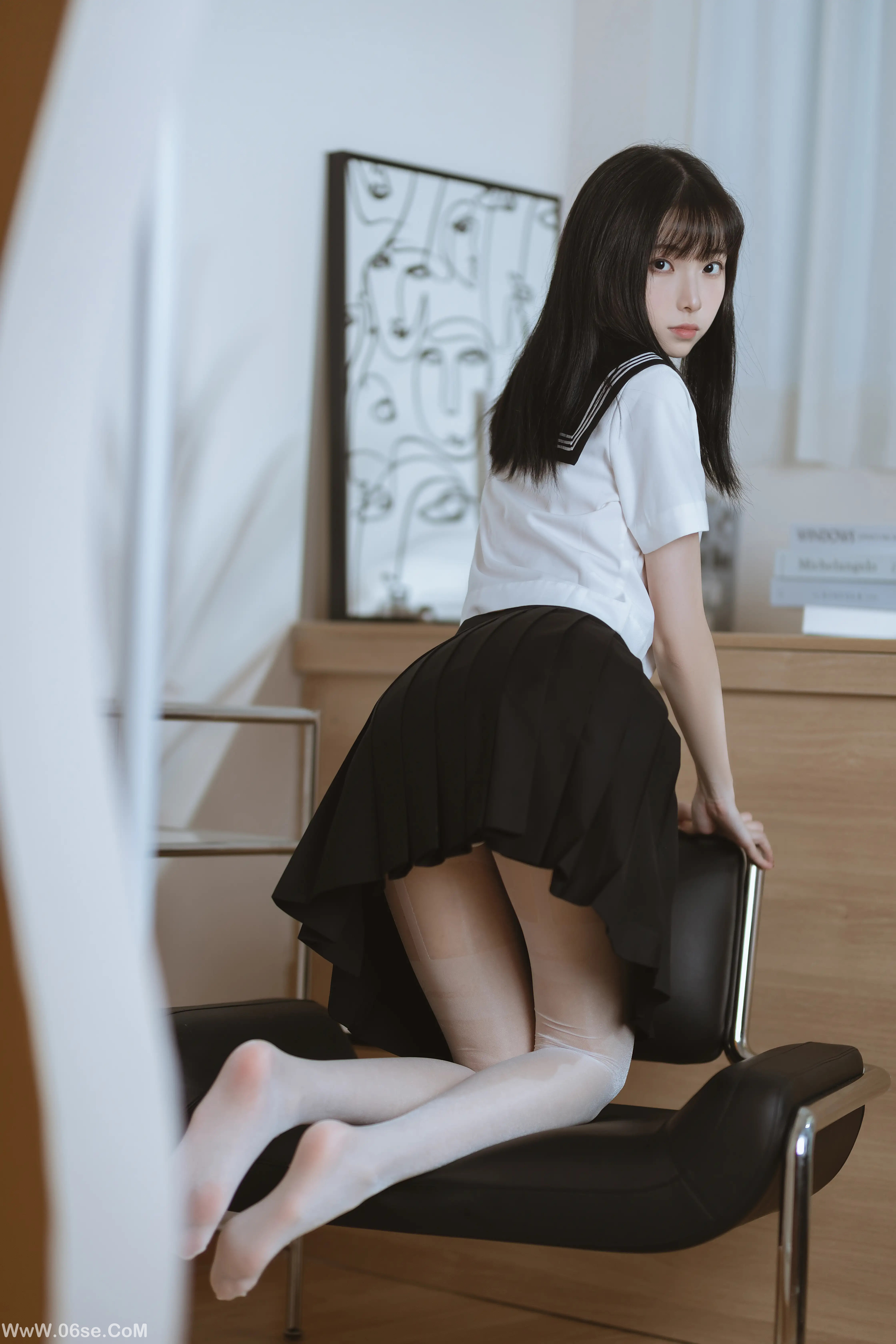 图片[38]-许岚LAN 白丝水手服-六色网