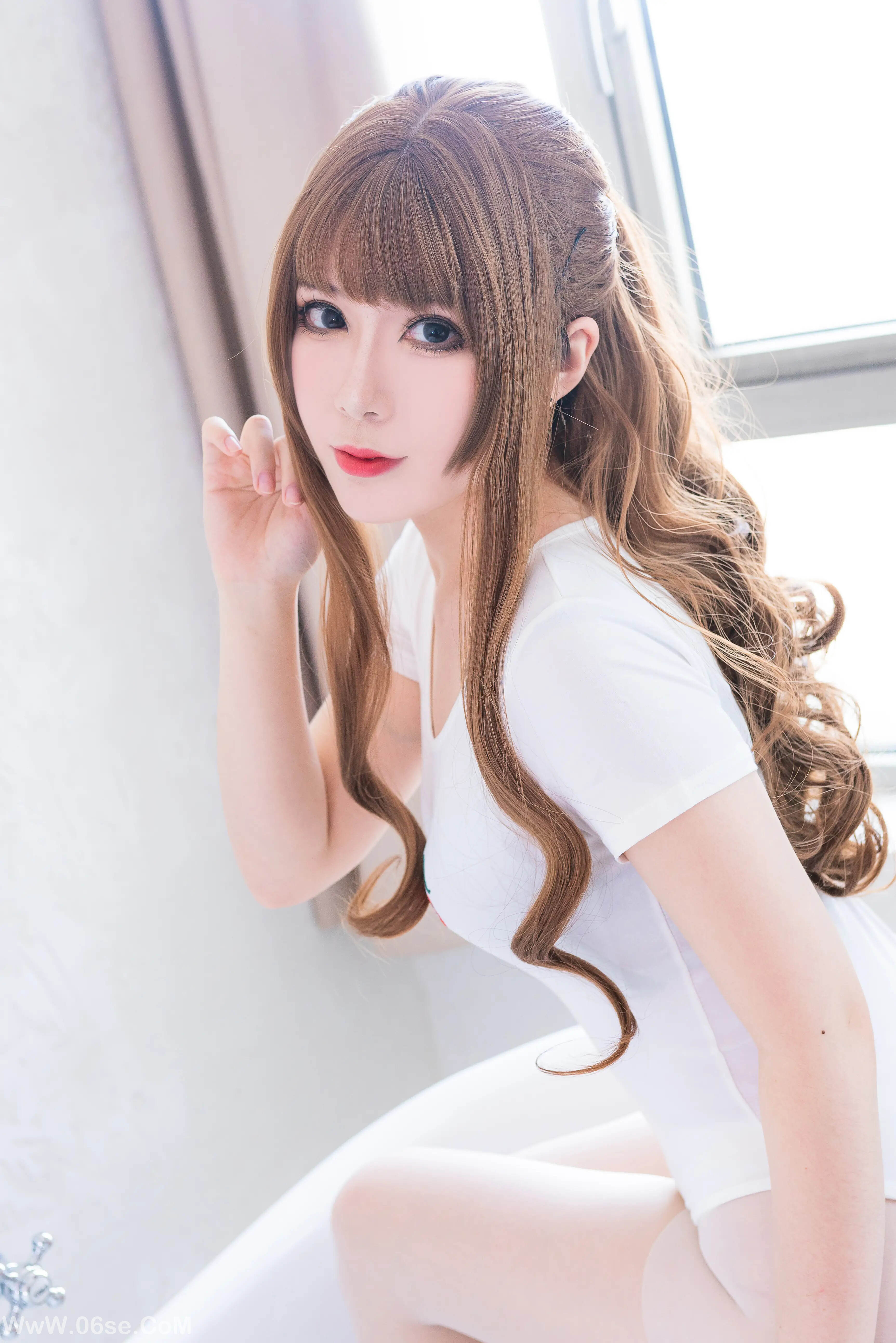 图片[11]-羊大真人 – 白色樱桃体操服-六色网