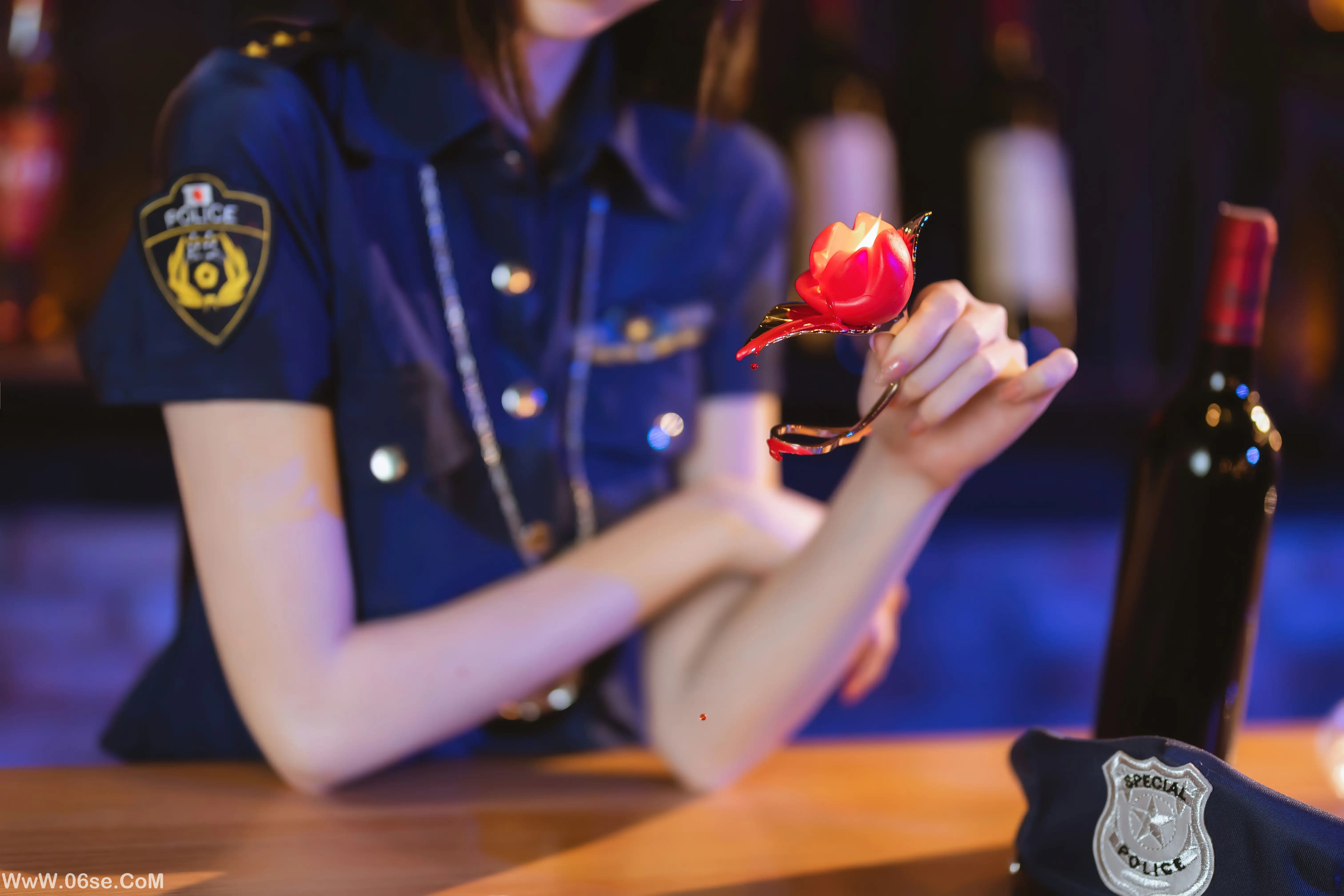 图片[26]-许岚LAN 黑丝女警-六色网