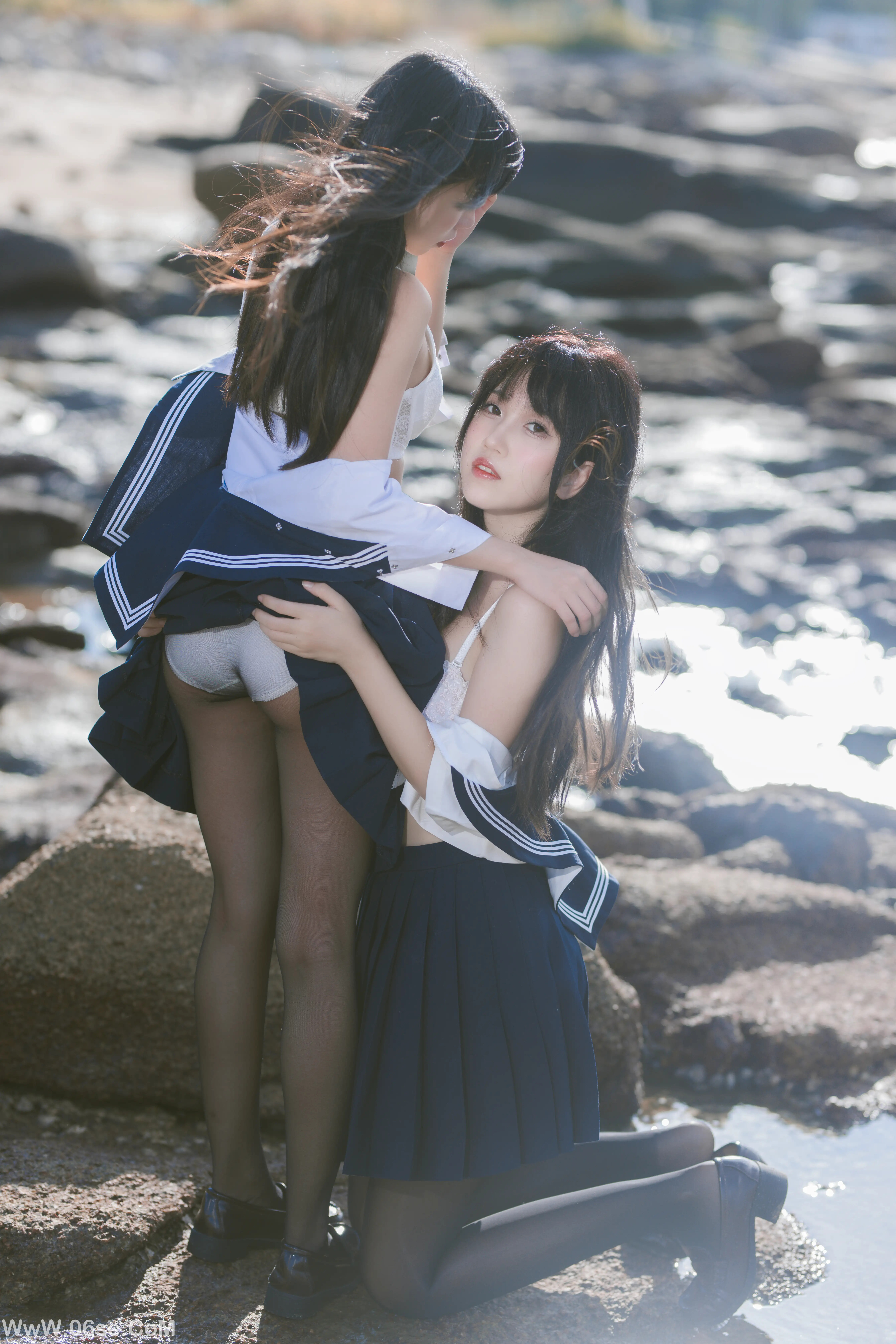 图片[29]-不呆猫 – 水手服百合黑丝 (&三無人型)-六色网