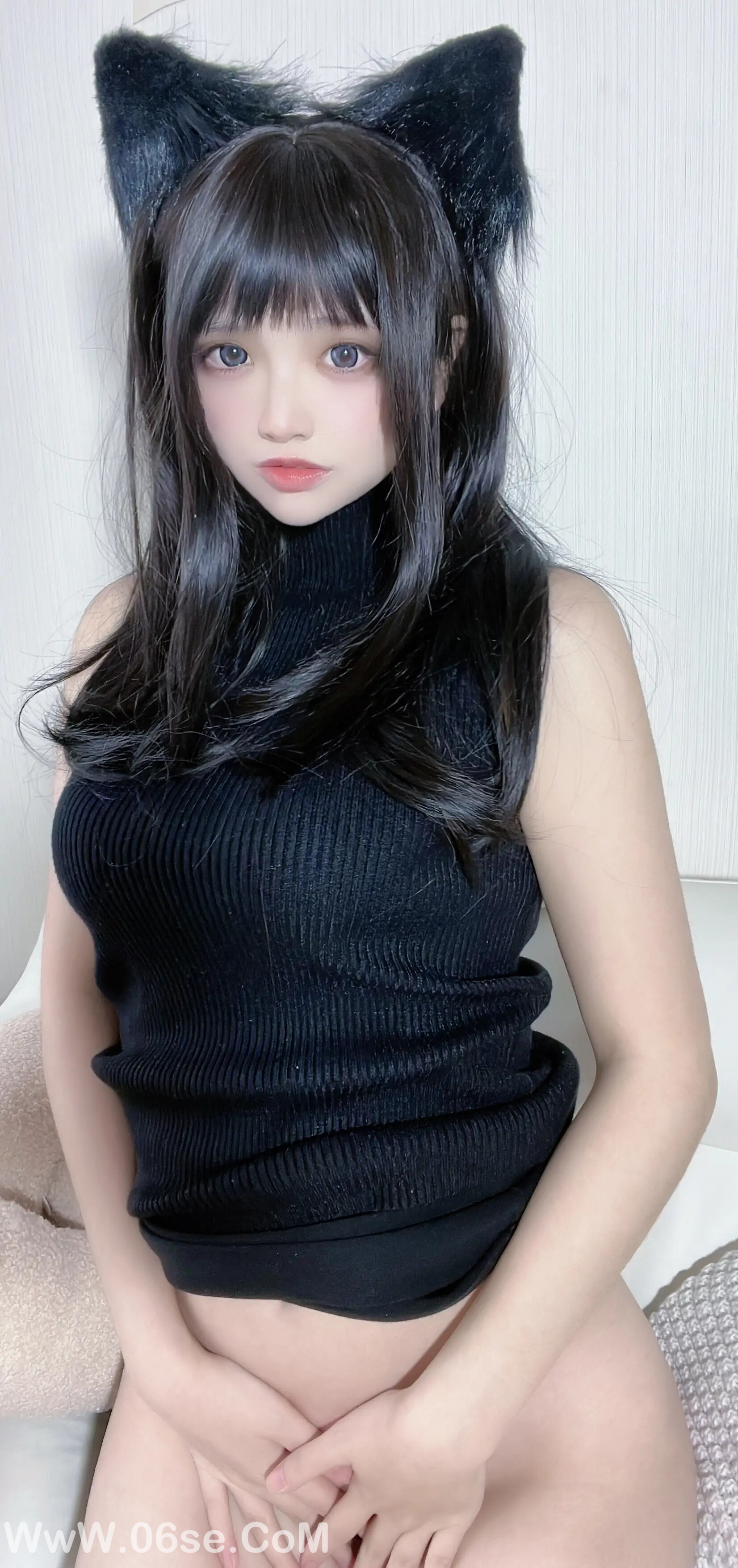 图片[76]-疯猫ss 黑毛衣少女-六色网