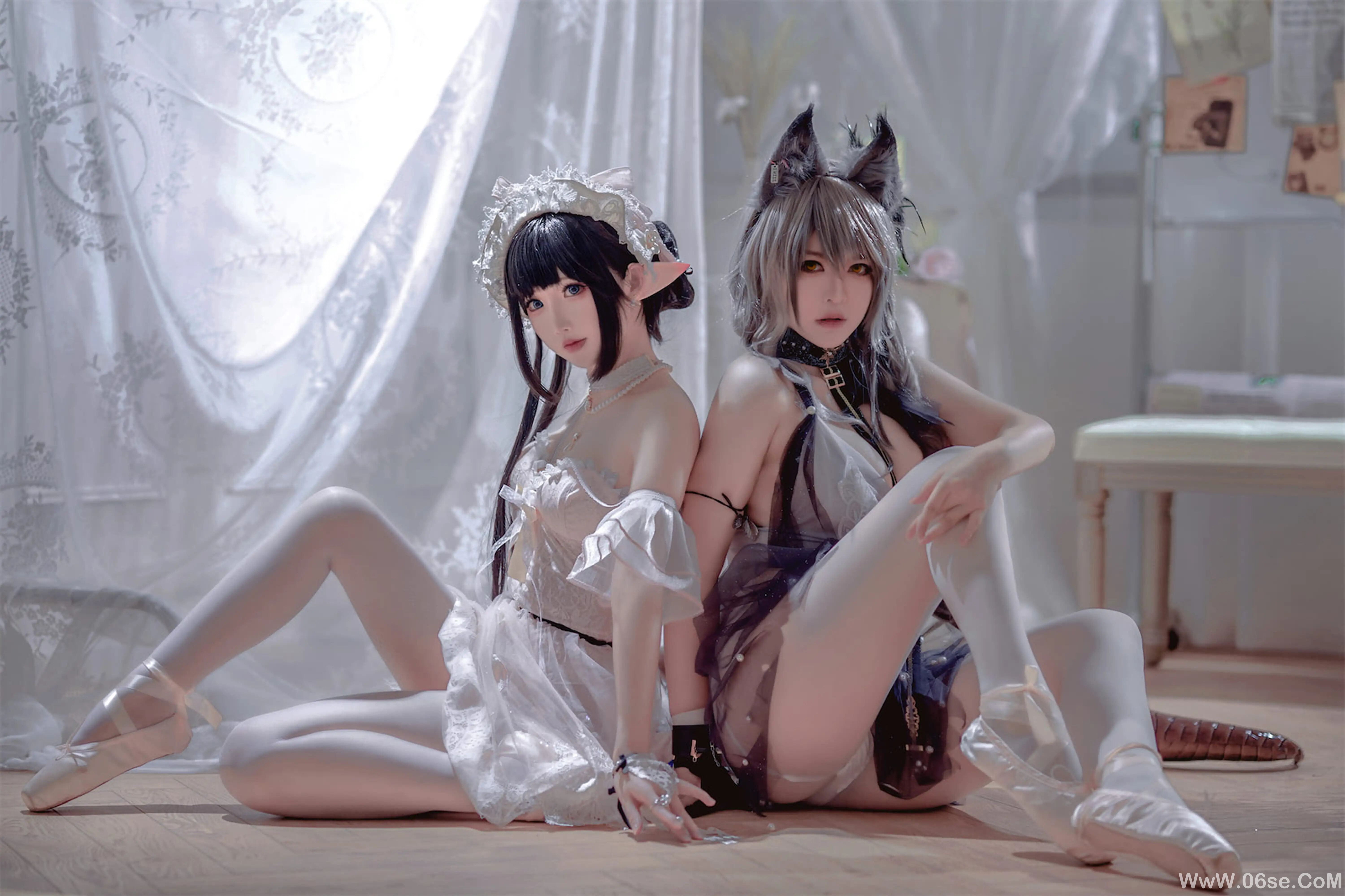 图片[2]-半半子 – Arknights 黑x森蚺バレエ (&面饼仙儿)-六色网