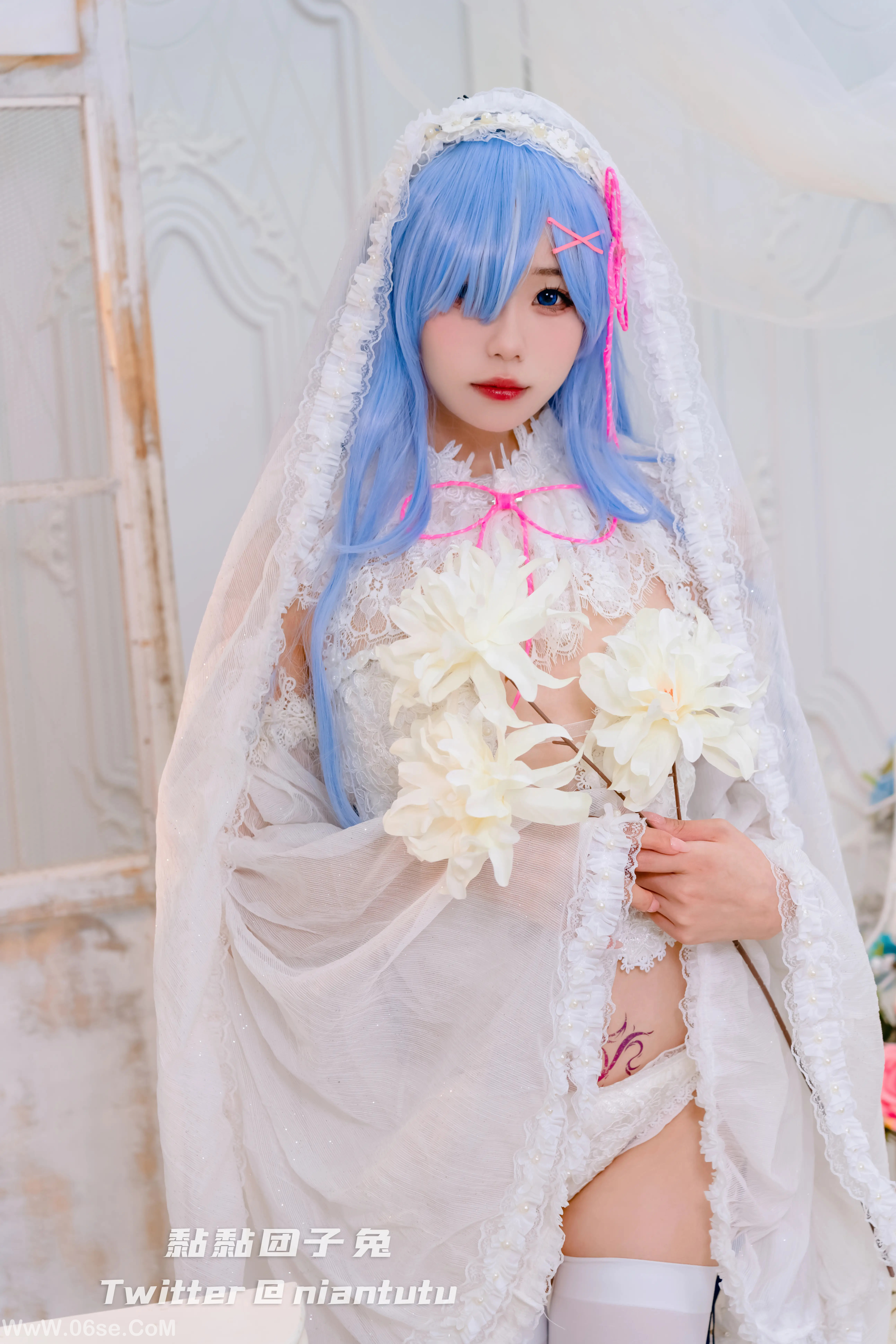 图片[4]-咬一口兔娘 t3特典-白丝长发蕾姆-六色网