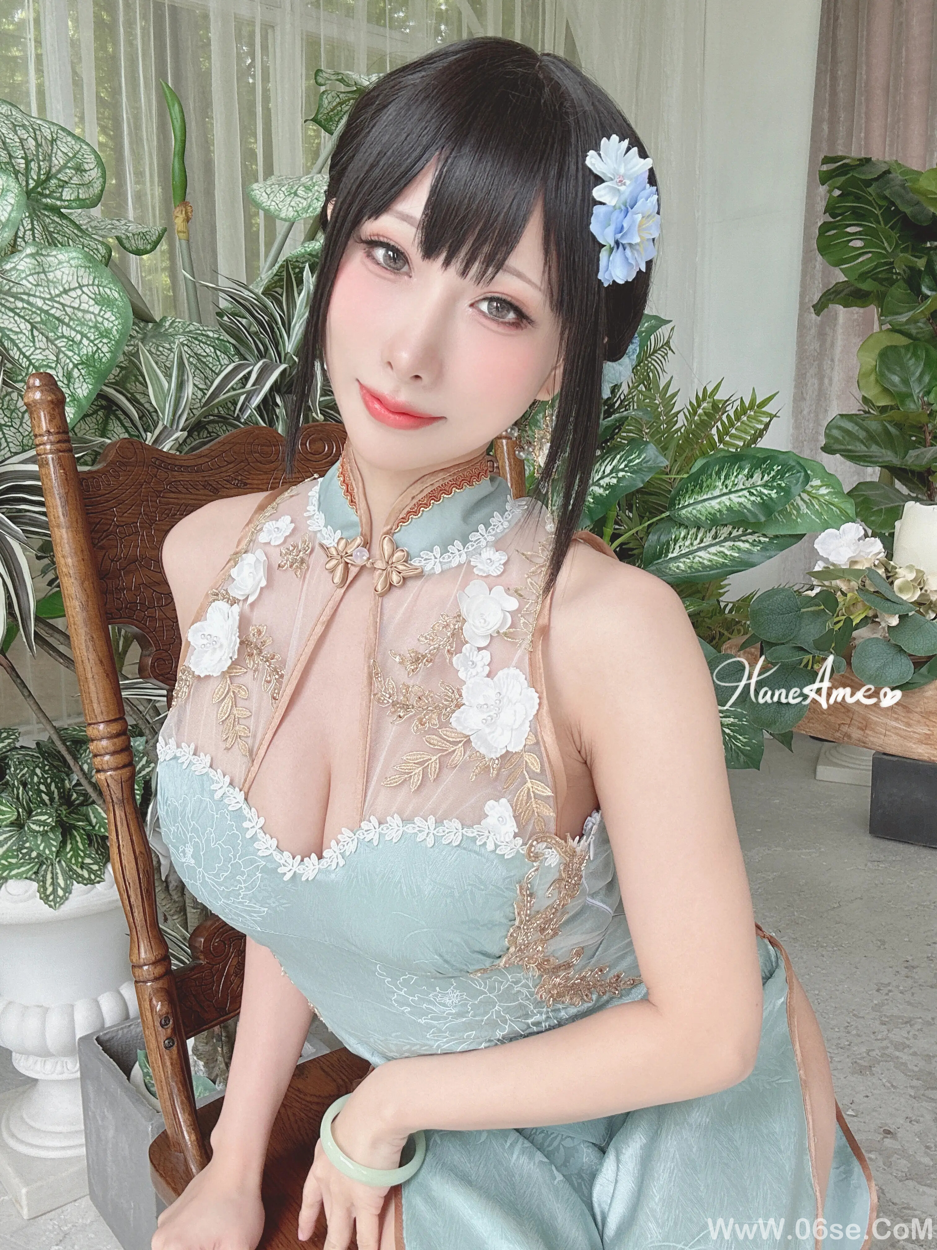 图片[23]-雨波_Original_Jade Qipao_綠韻旗袍-六色网