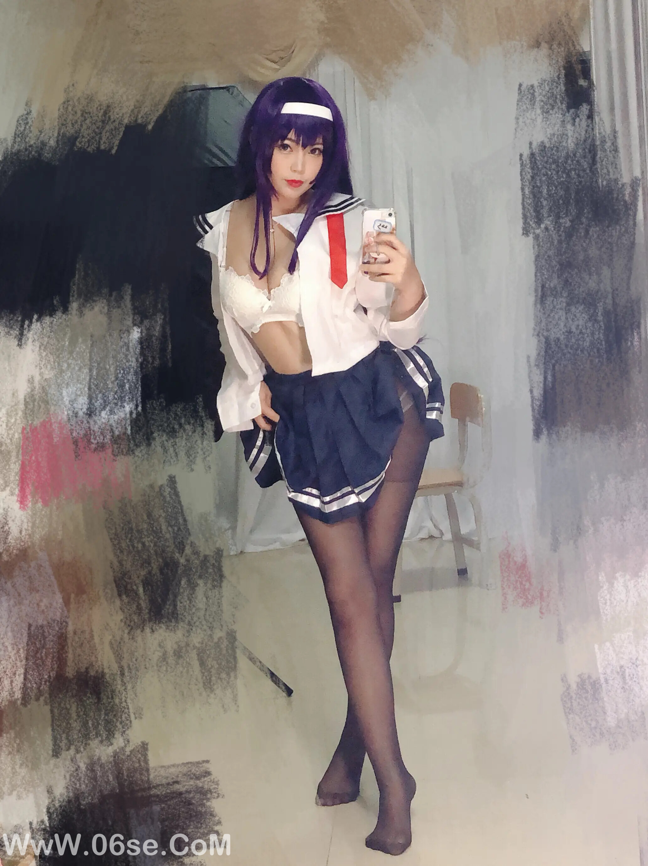 图片[19]-白烨 学姐校服自拍-六色网