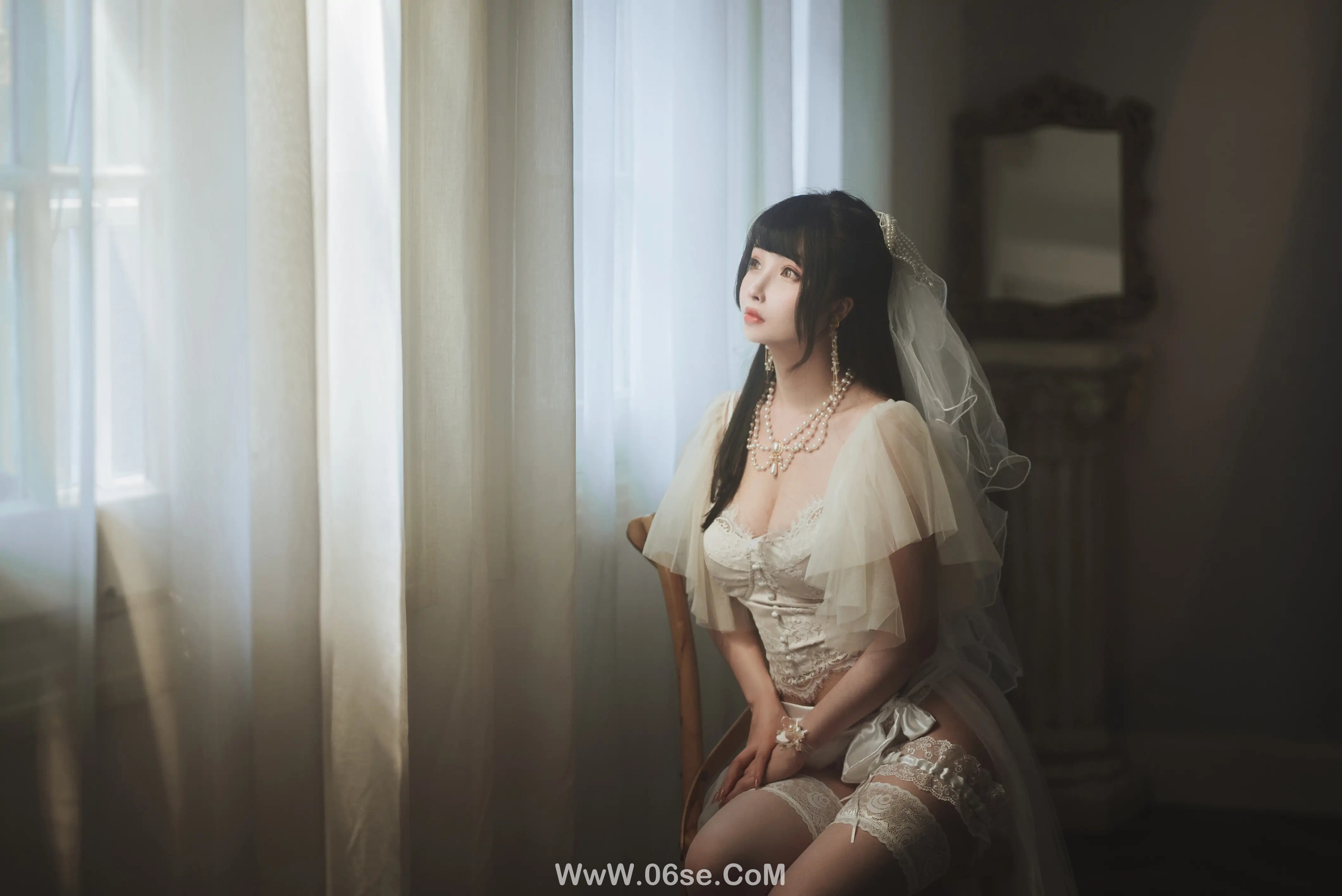 图片[11]-肉扣热热子(rioko凉凉子) 透明婚纱-六色网