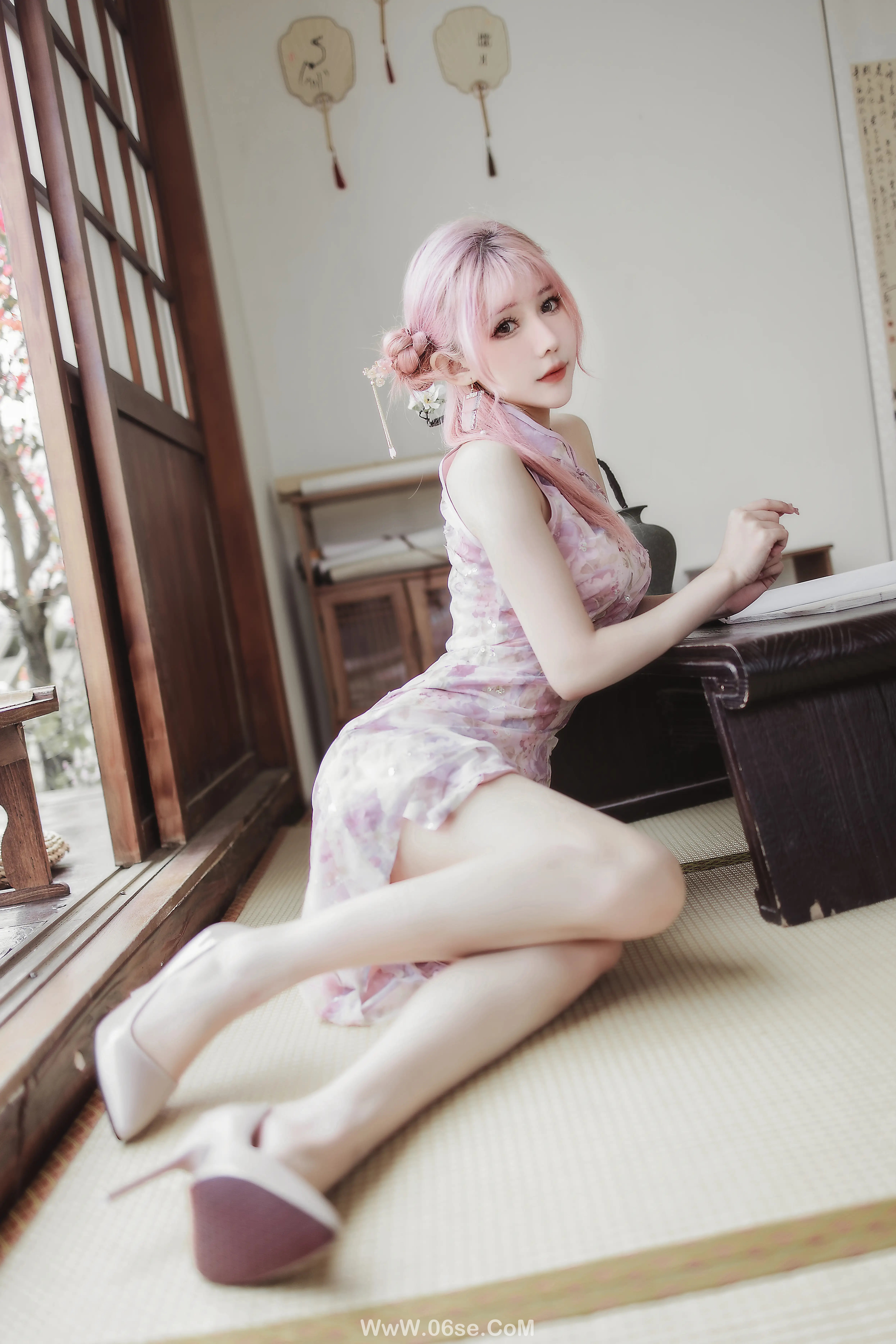图片[11]-仙女月 粉色旗袍-六色网