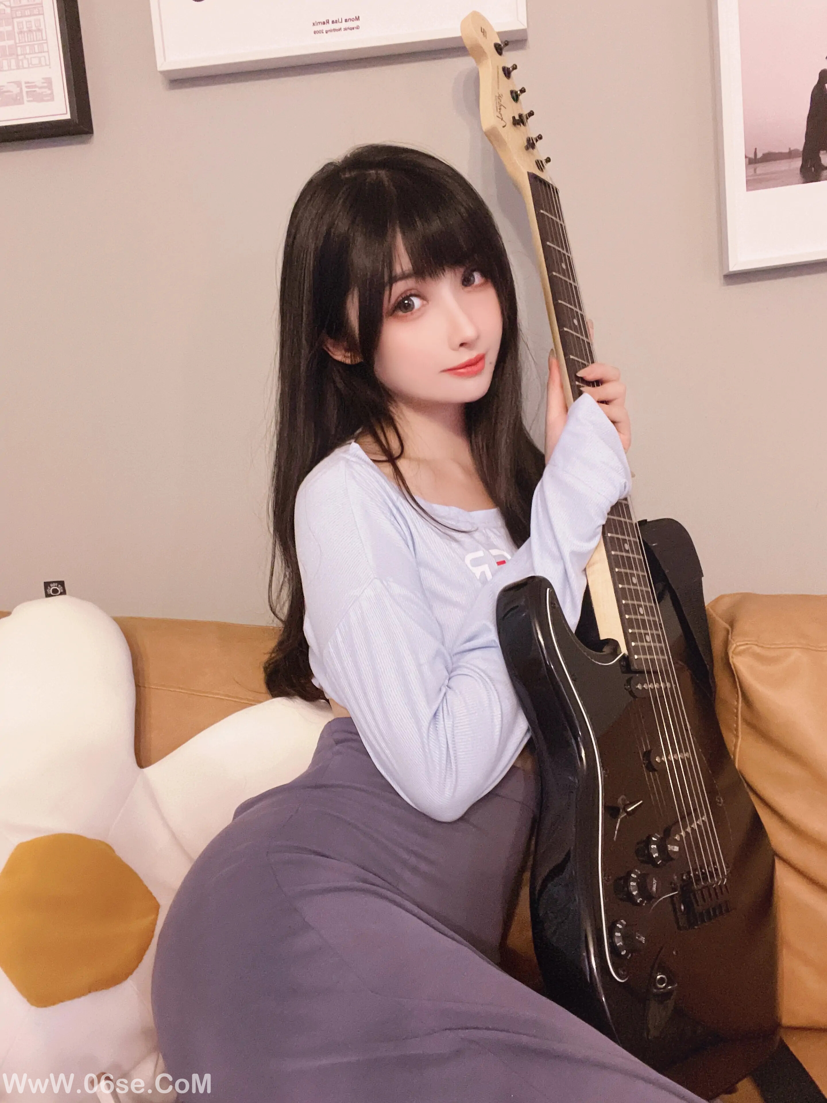图片[41]-肉扣热热子(rioko凉凉子) 吉他妹妹系带裙-六色网