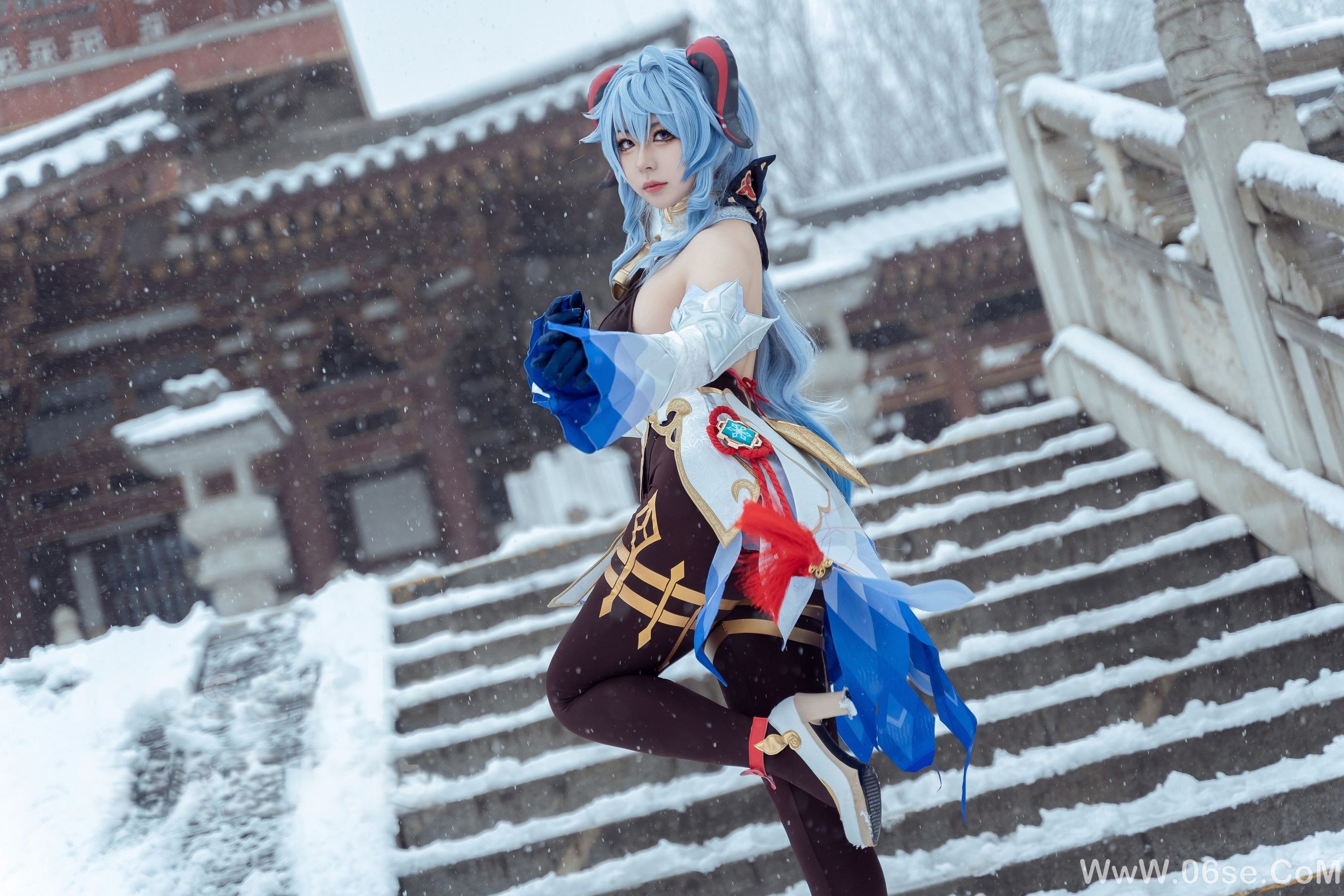 图片[38]-虎森森 – 原神 甘雨 雪景 [42P]-六色网