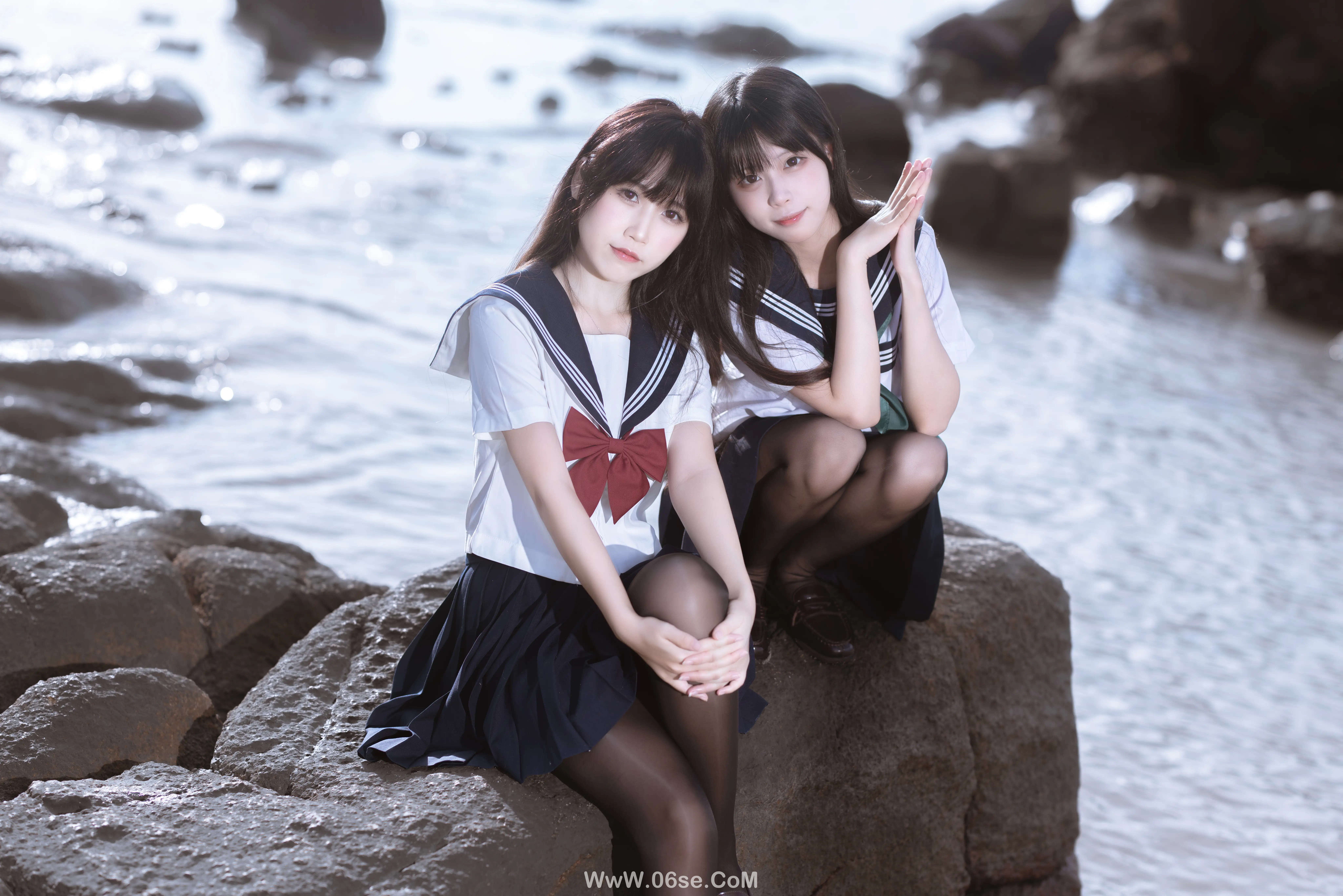 图片[12]-不呆猫 – 水手服百合黑丝 (&三無人型)-六色网